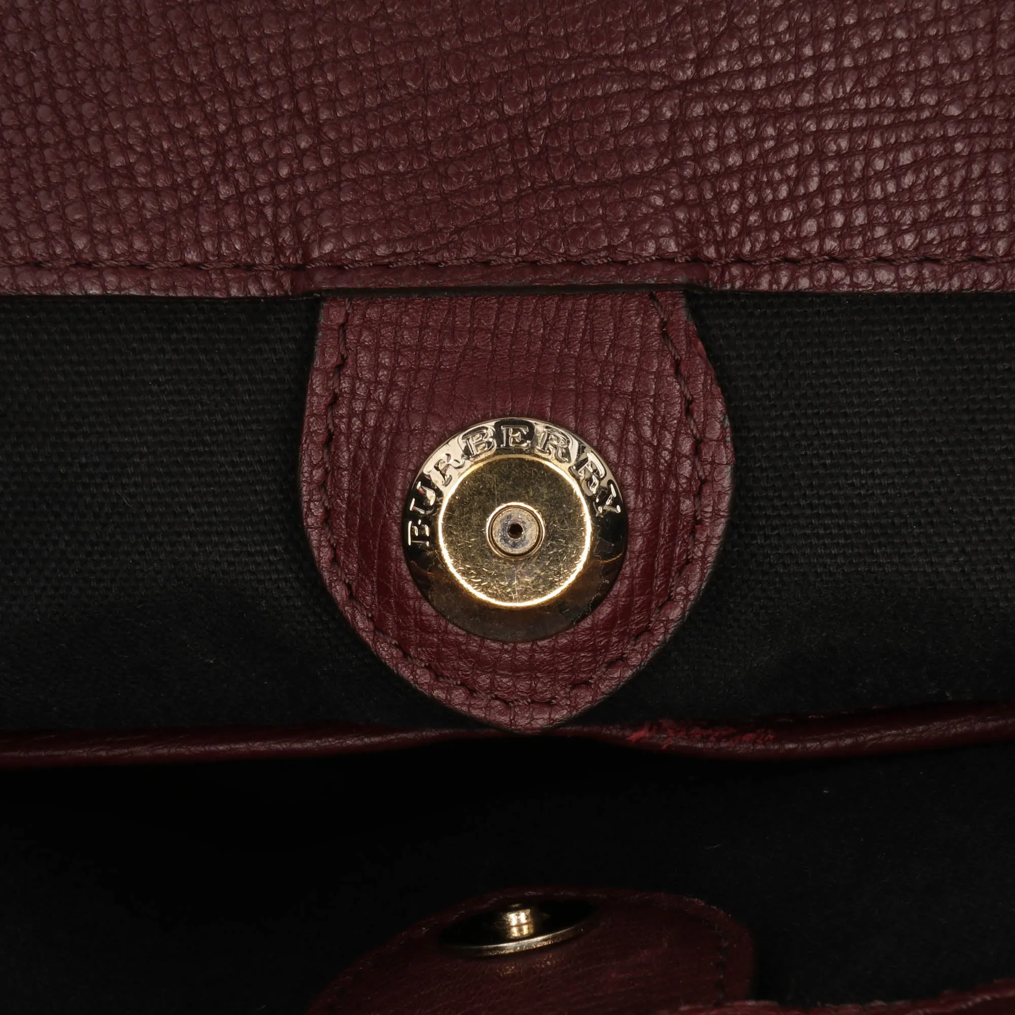 Burberry Medium Leather and House Check Banner Satchel
