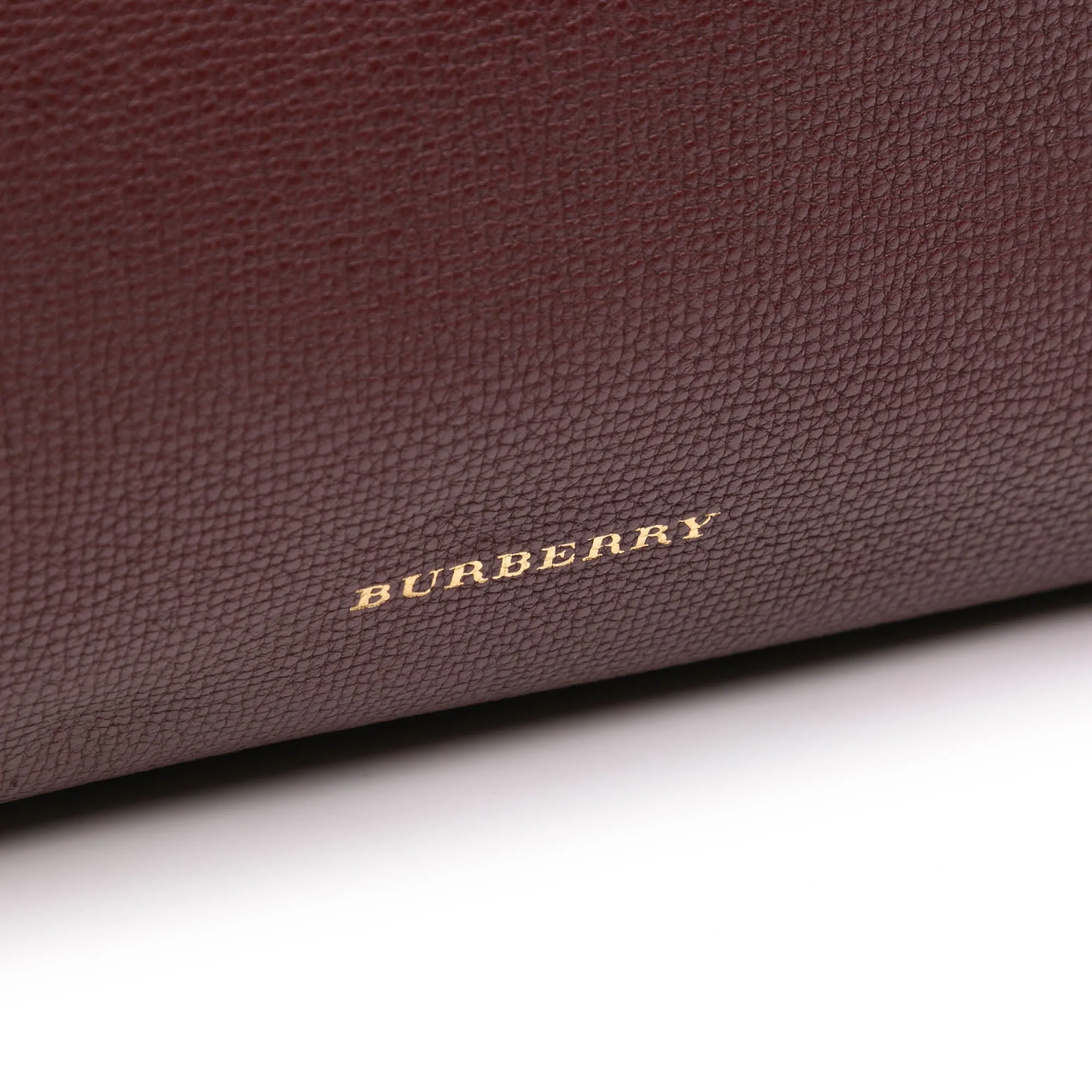 Burberry Medium Leather and House Check Banner Satchel