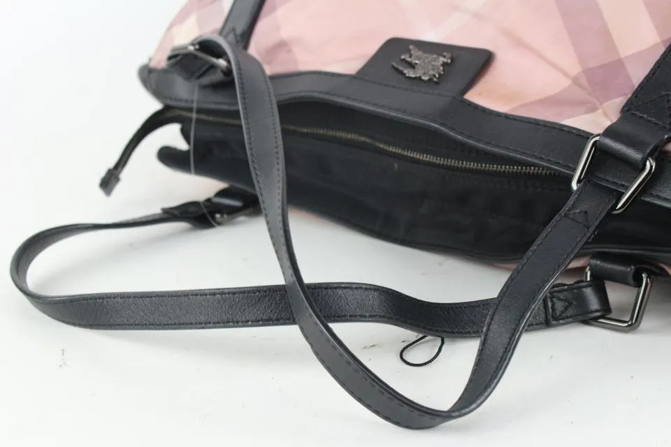 Burberry Pink Nova Check Shopper Tote Bag 928bur79