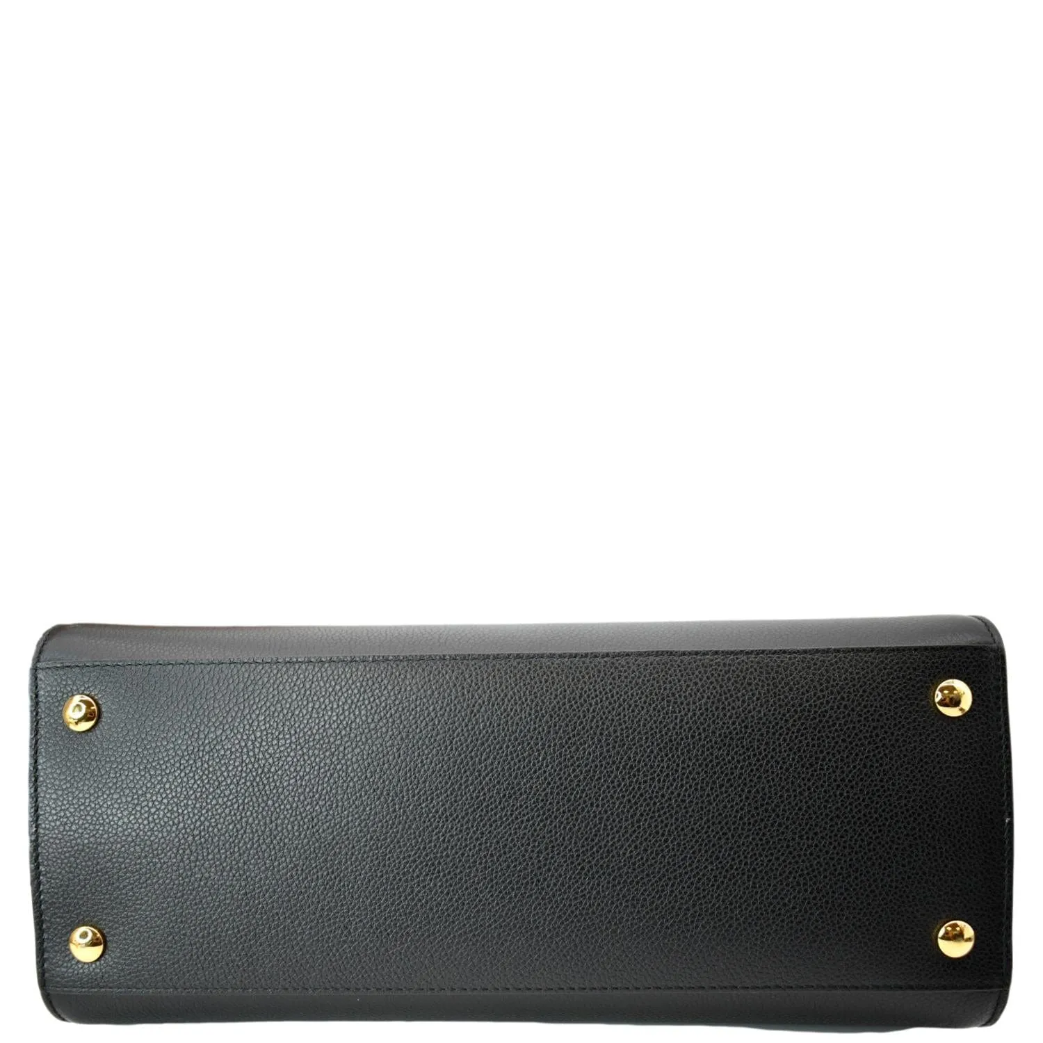 BURBERRY Title Leather Tote Bag Black