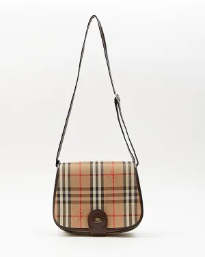 Burberry Vintage Beige House Check Crossbody Bag