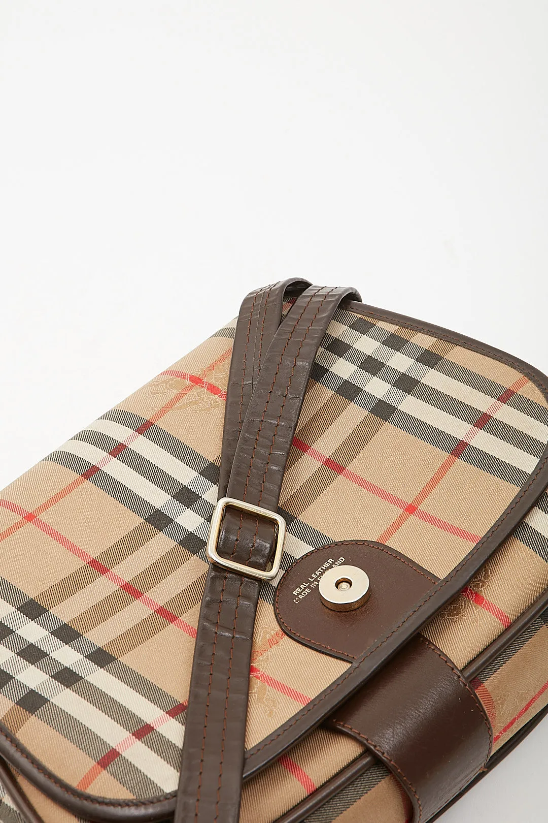 Burberry Vintage Beige House Check Crossbody Bag