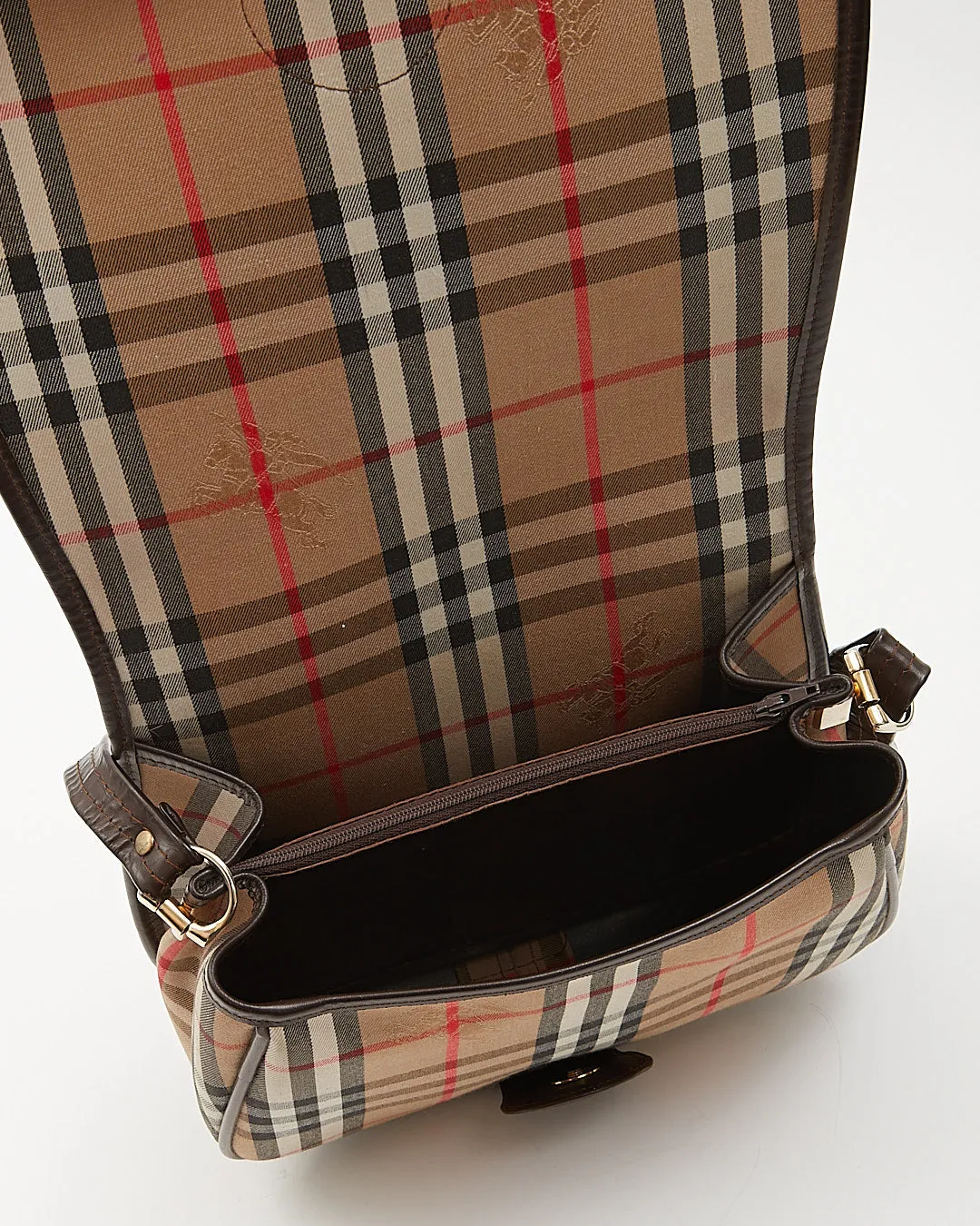 Burberry Vintage Beige House Check Crossbody Bag