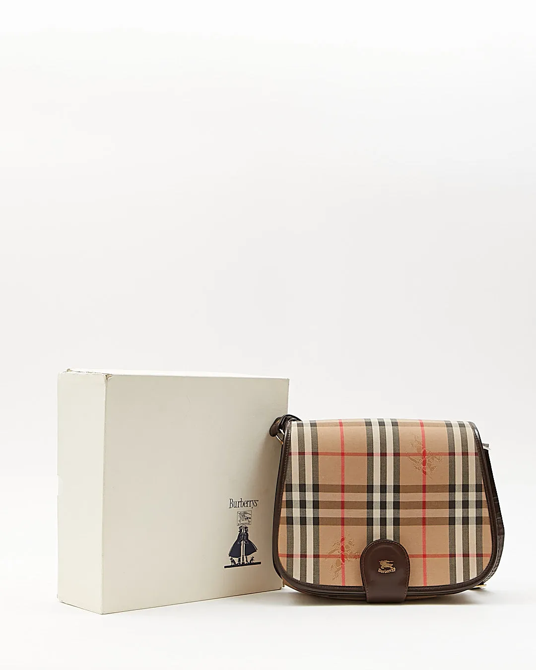 Burberry Vintage Beige House Check Crossbody Bag