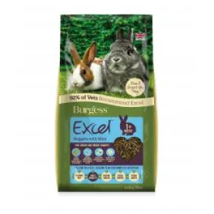 Burgess Excel Junior and Dwarf Rabbit Nuggets with Mint 10kg