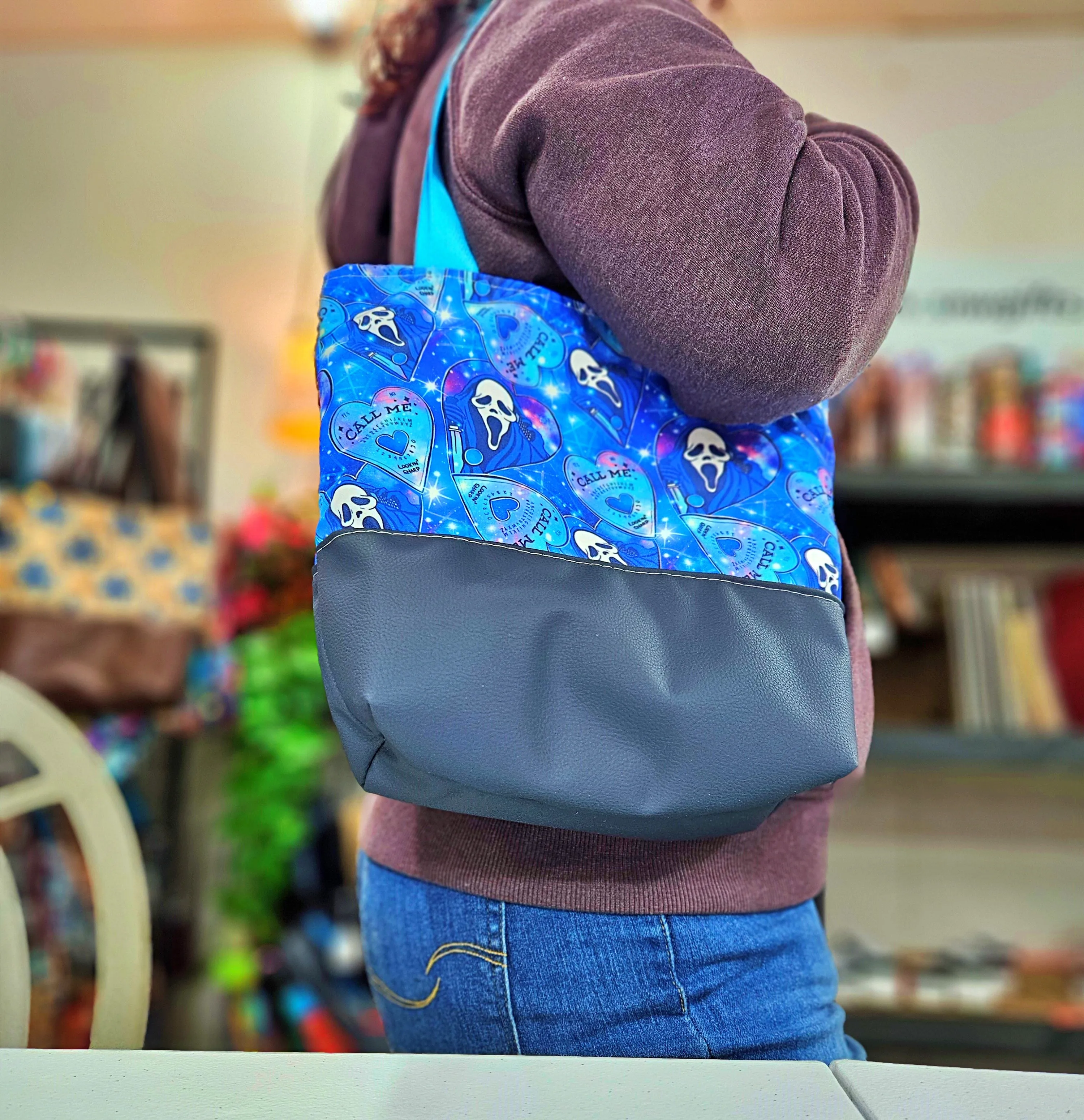Call Me Blue Galaxy Scream Tote Bag; Pixie Tote