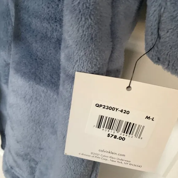 CALVIN KLEIN Women's Short Bathrobe NWT Size M/L