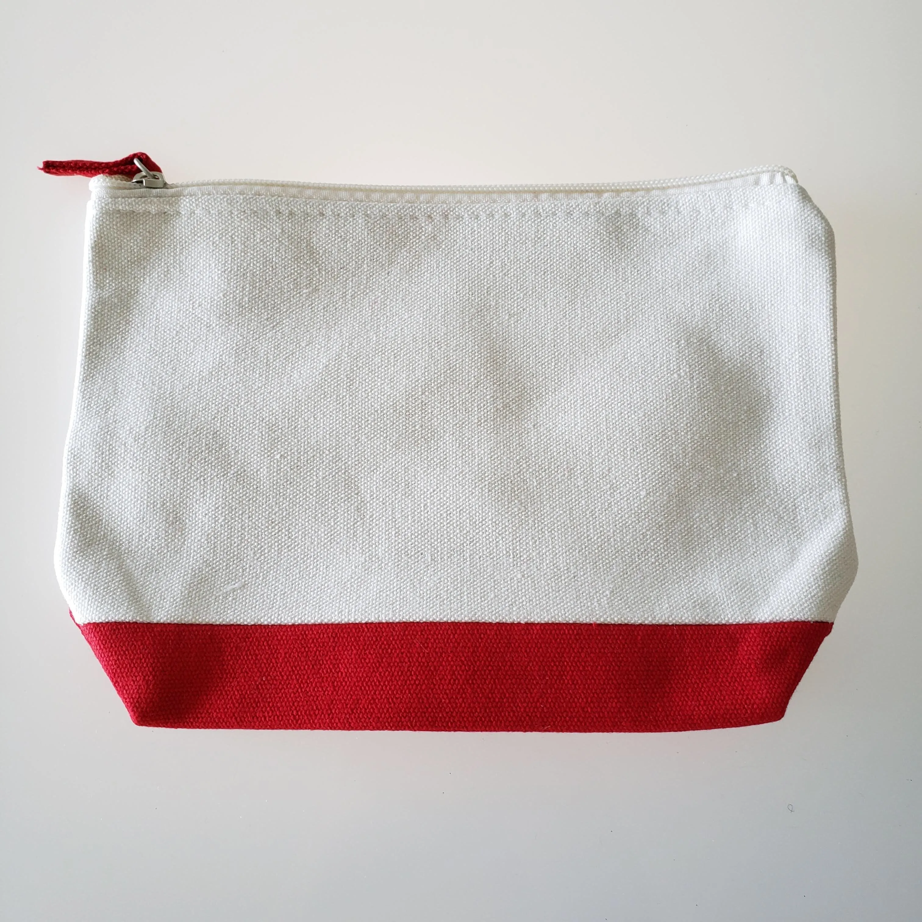 Canvas Make Up Bag - Gusset Bottom