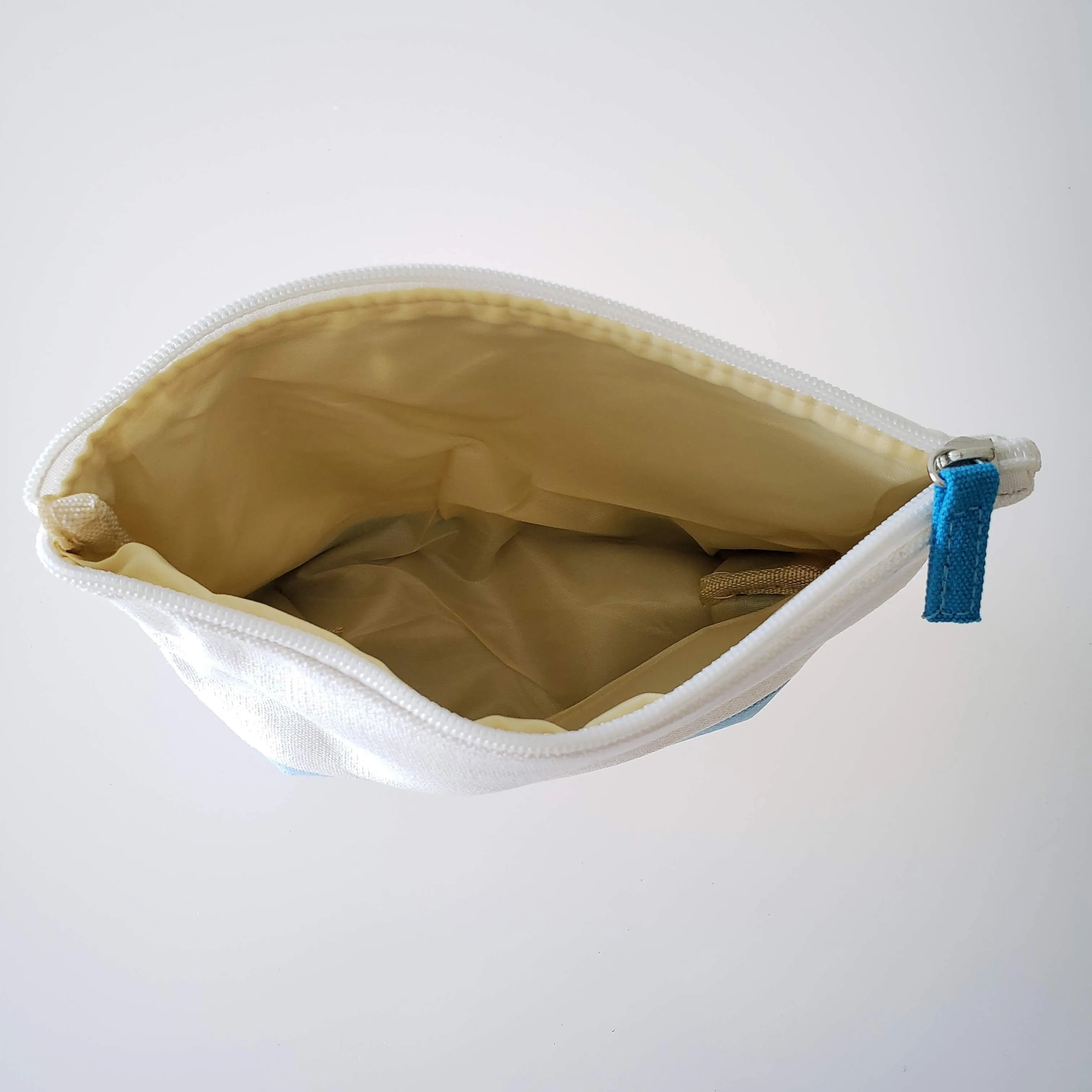Canvas Make Up Bag - Gusset Bottom