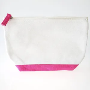 Canvas Make Up Bag - Gusset Bottom