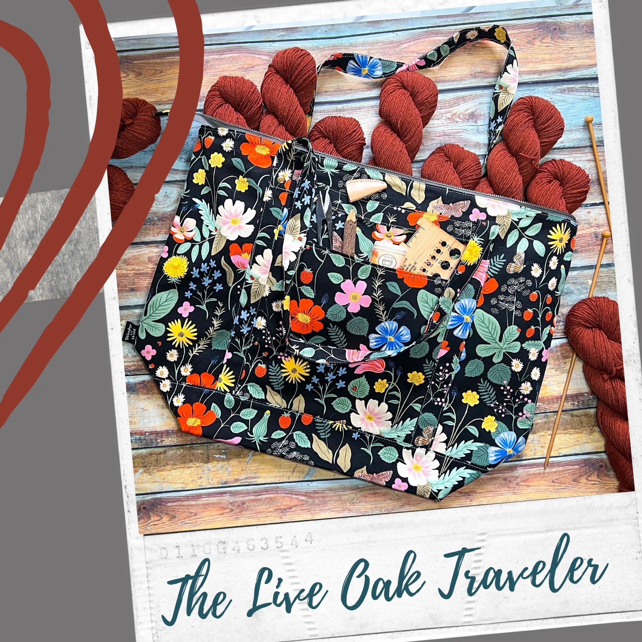 *Canyon Springs*- Signature Zippered Knitting Project Bag