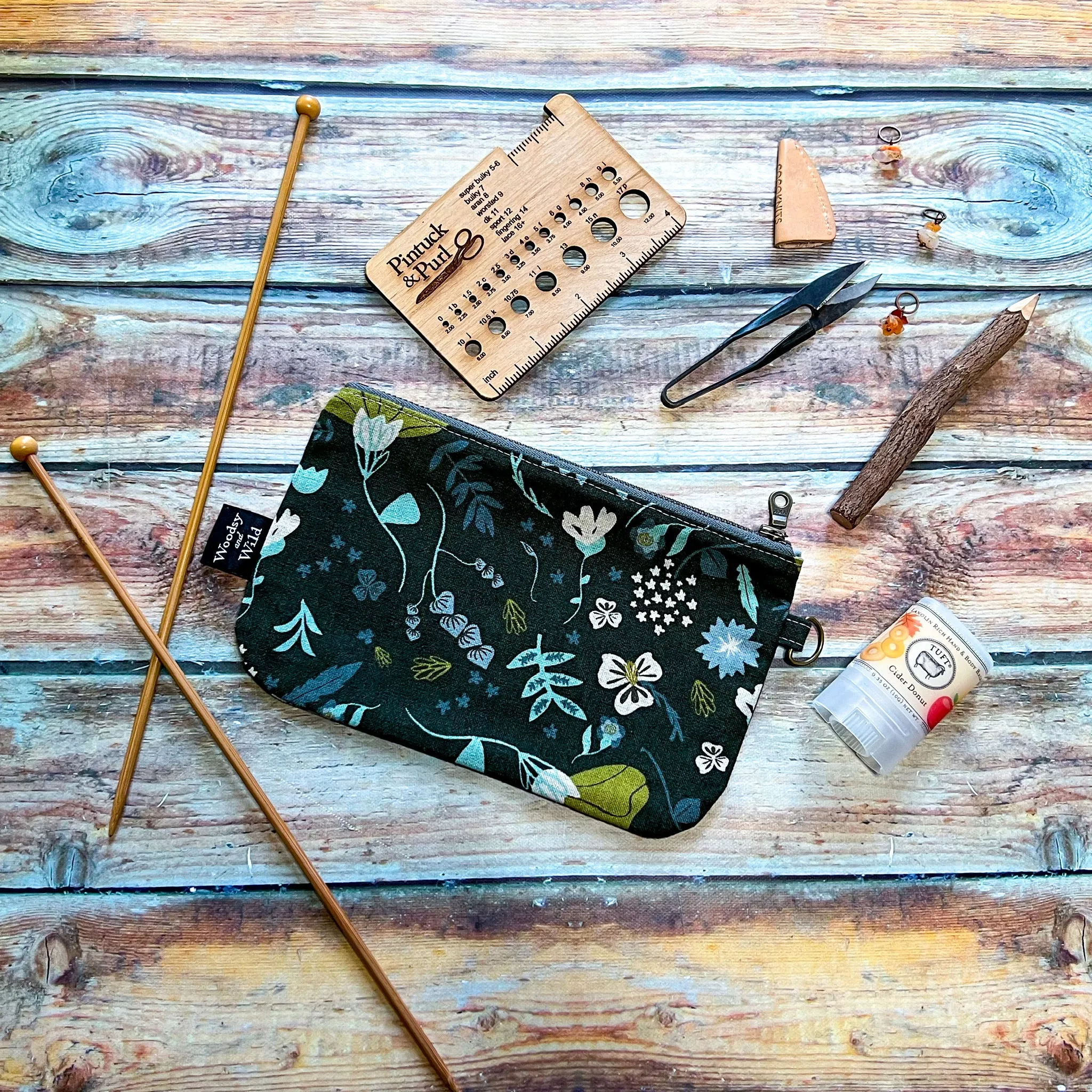 *Canyon Springs*- Signature Zippered Knitting Project Bag