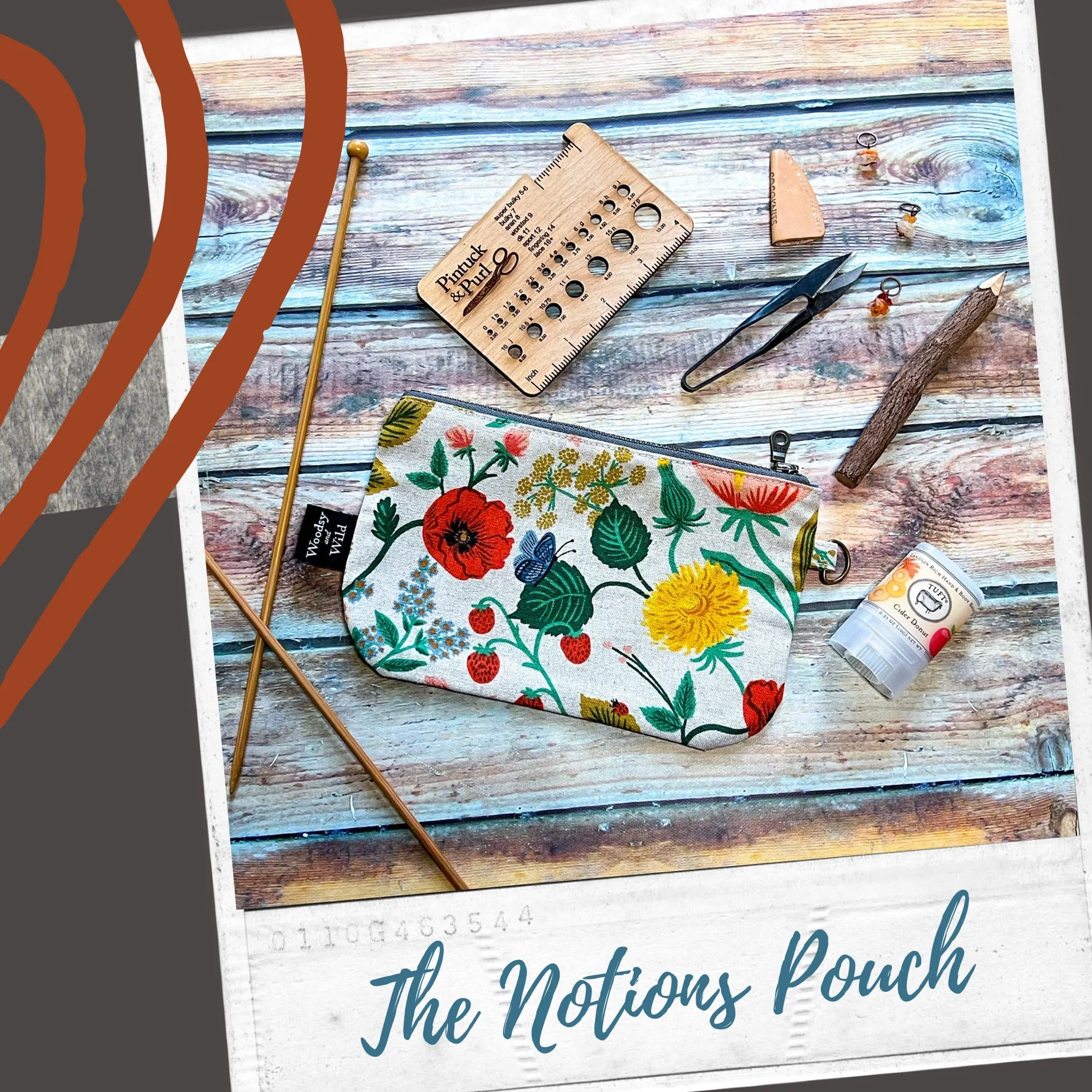 *Canyon Springs*- Signature Zippered Knitting Project Bag