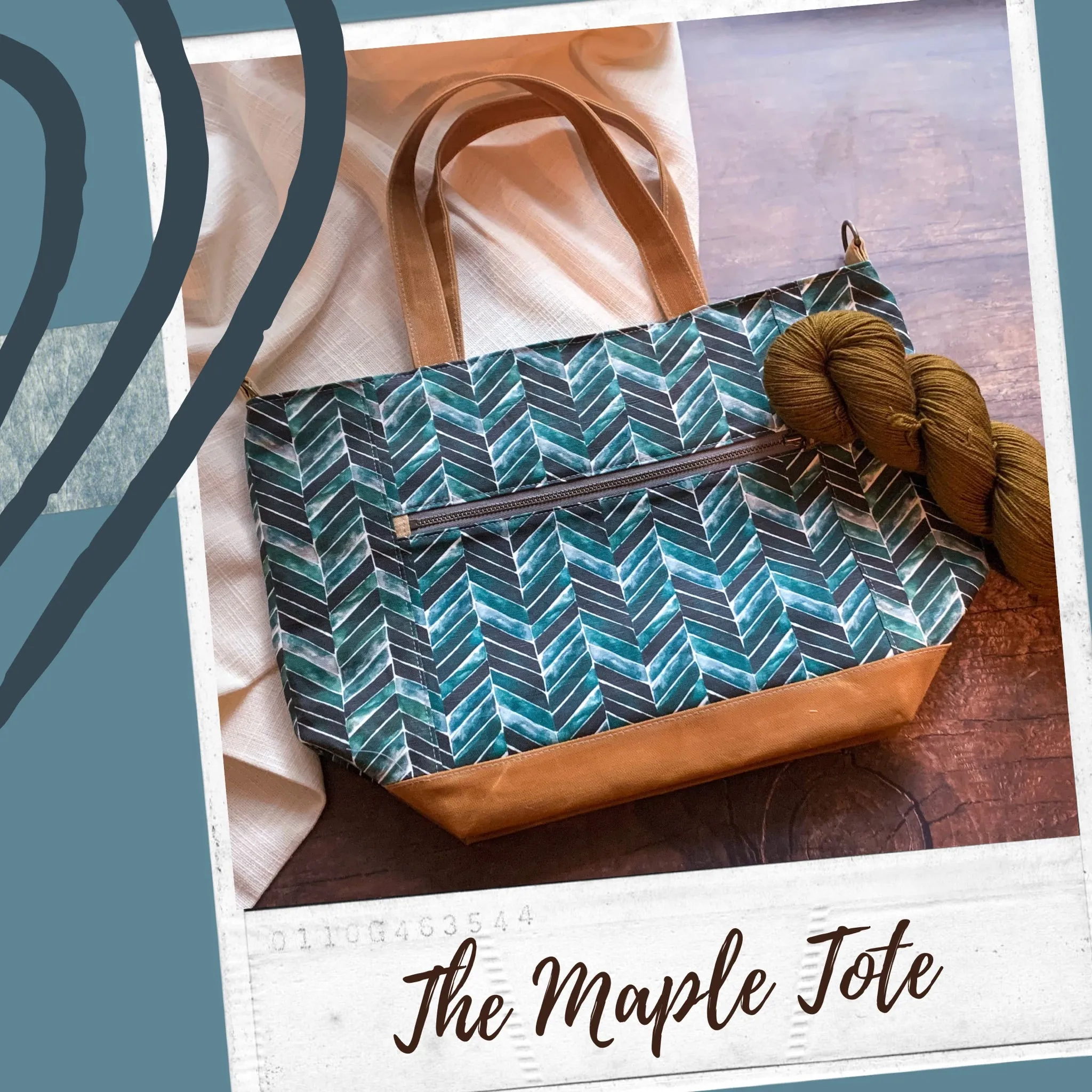 *Canyon Springs*- Signature Zippered Knitting Project Bag