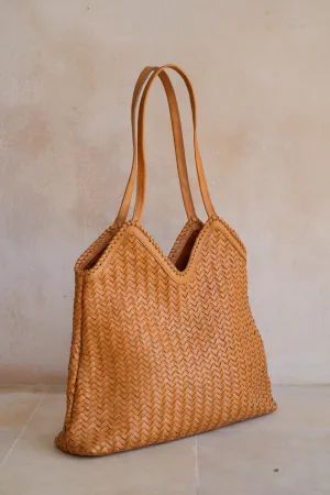 Carmen Handwoven Leather Tote