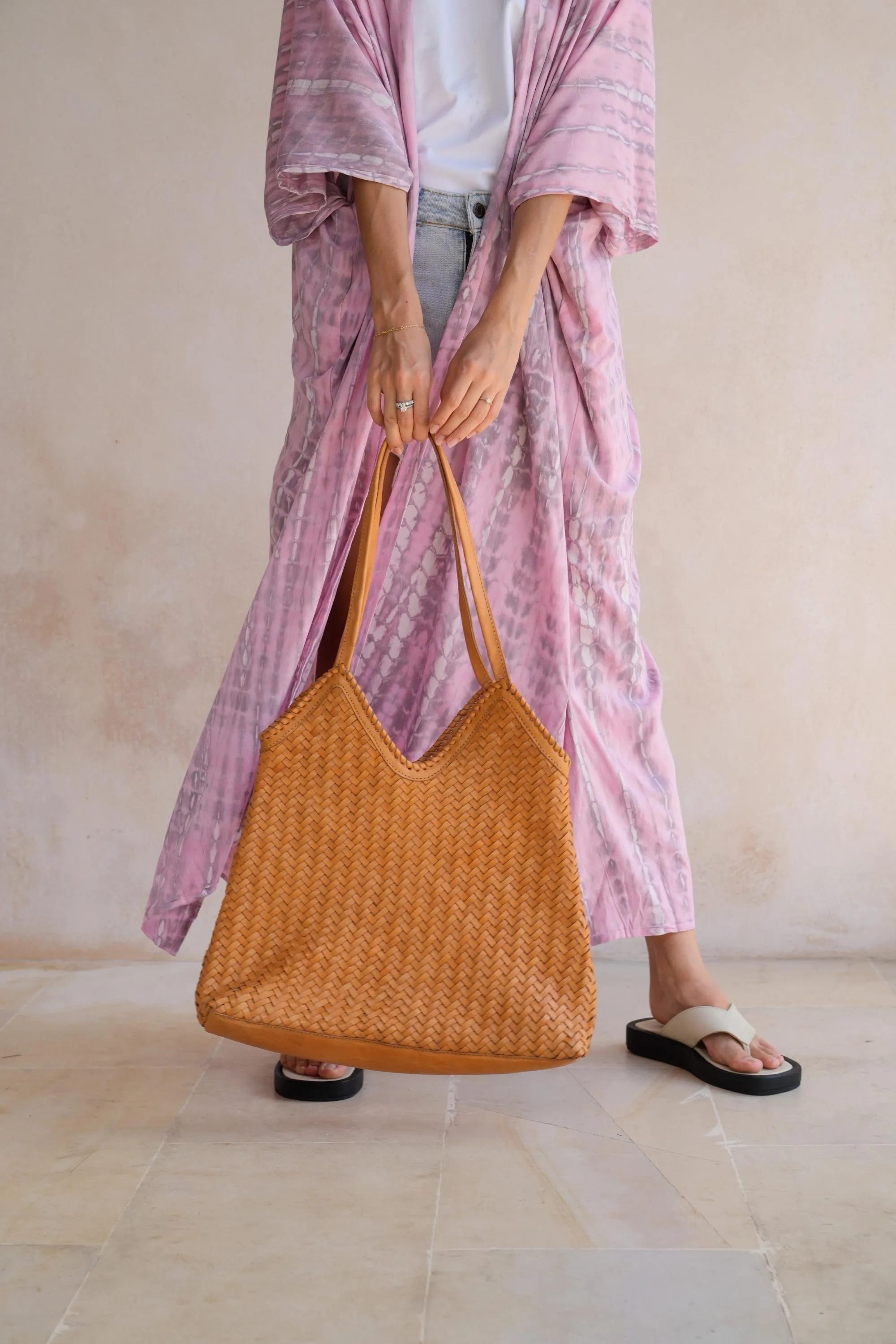 Carmen Handwoven Leather Tote