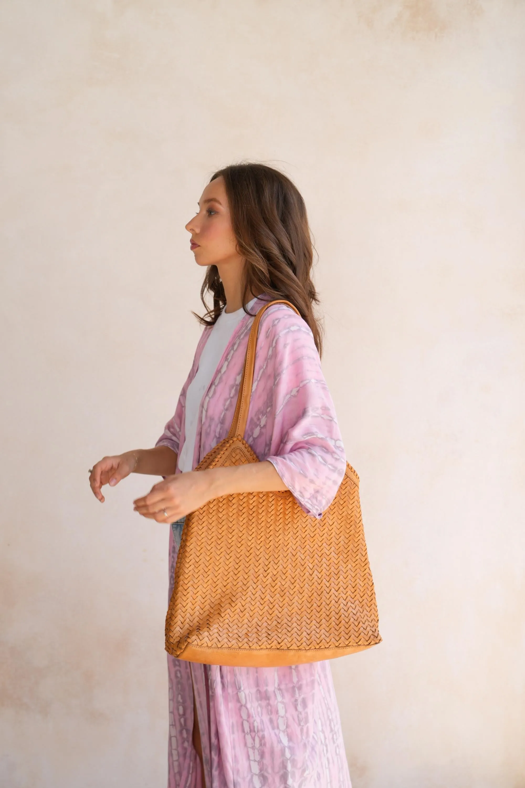 Carmen Handwoven Leather Tote