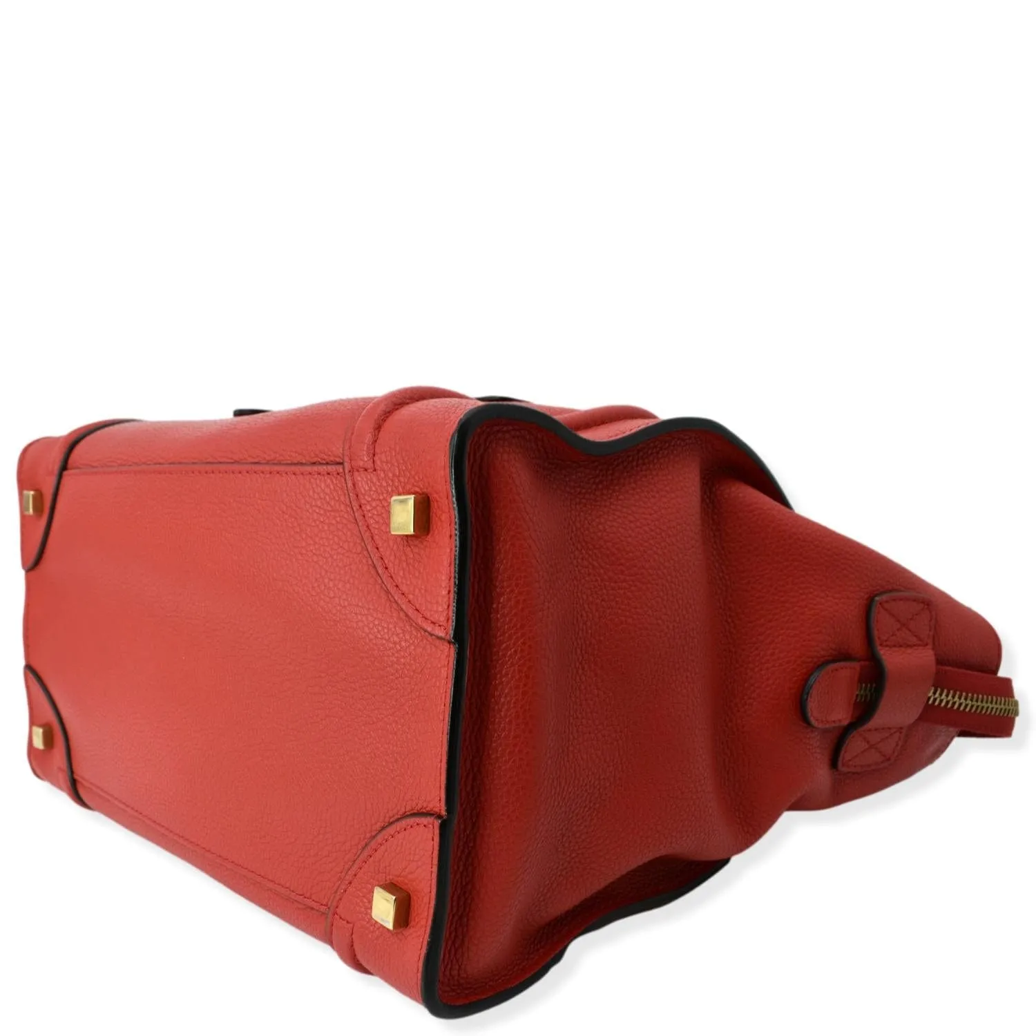 CELINE Luggage Leather Minai Tote Bag Red
