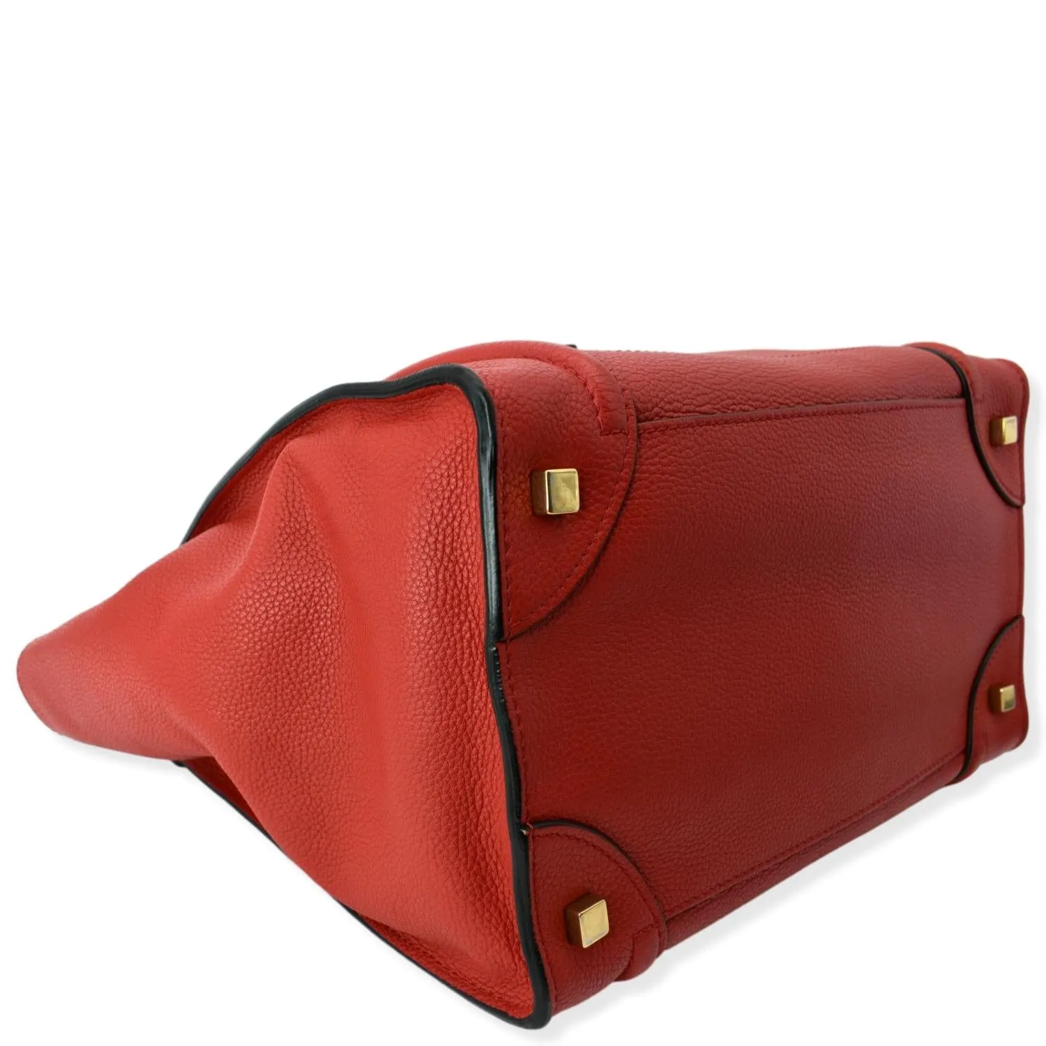 CELINE Luggage Leather Minai Tote Bag Red