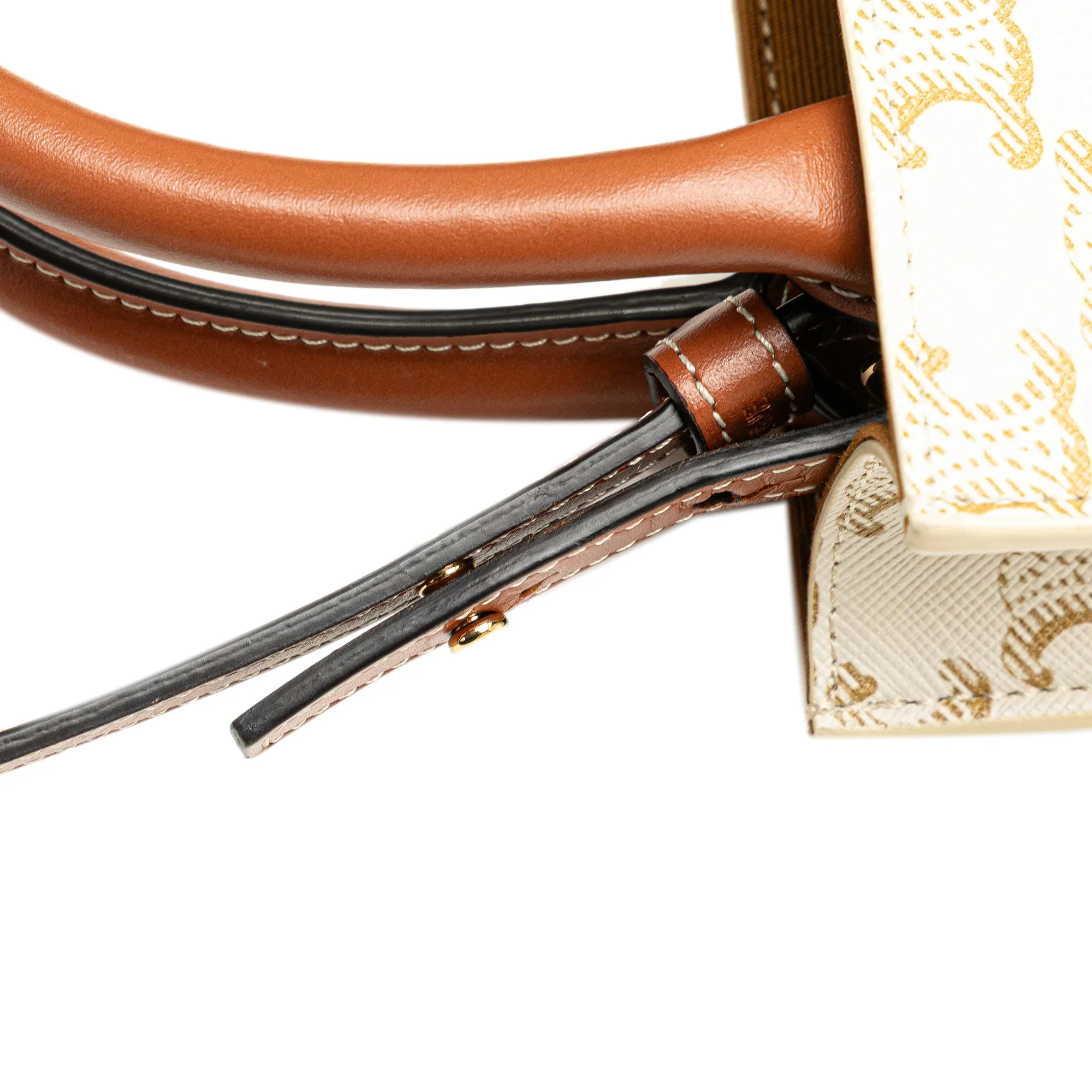 Celine Mini Triomphe Coated Canvas Vertical Cabas Satchel