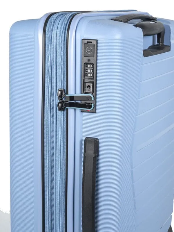 Cellini Starlite Large 75Cm 4 Wheel Trolley Case Chambray Blue