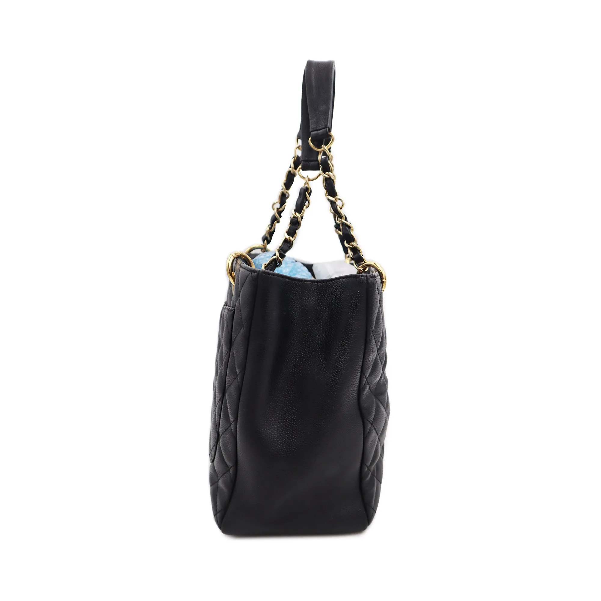 Chanel Quilted Caviarskin Grand Shopping Tote Bag
