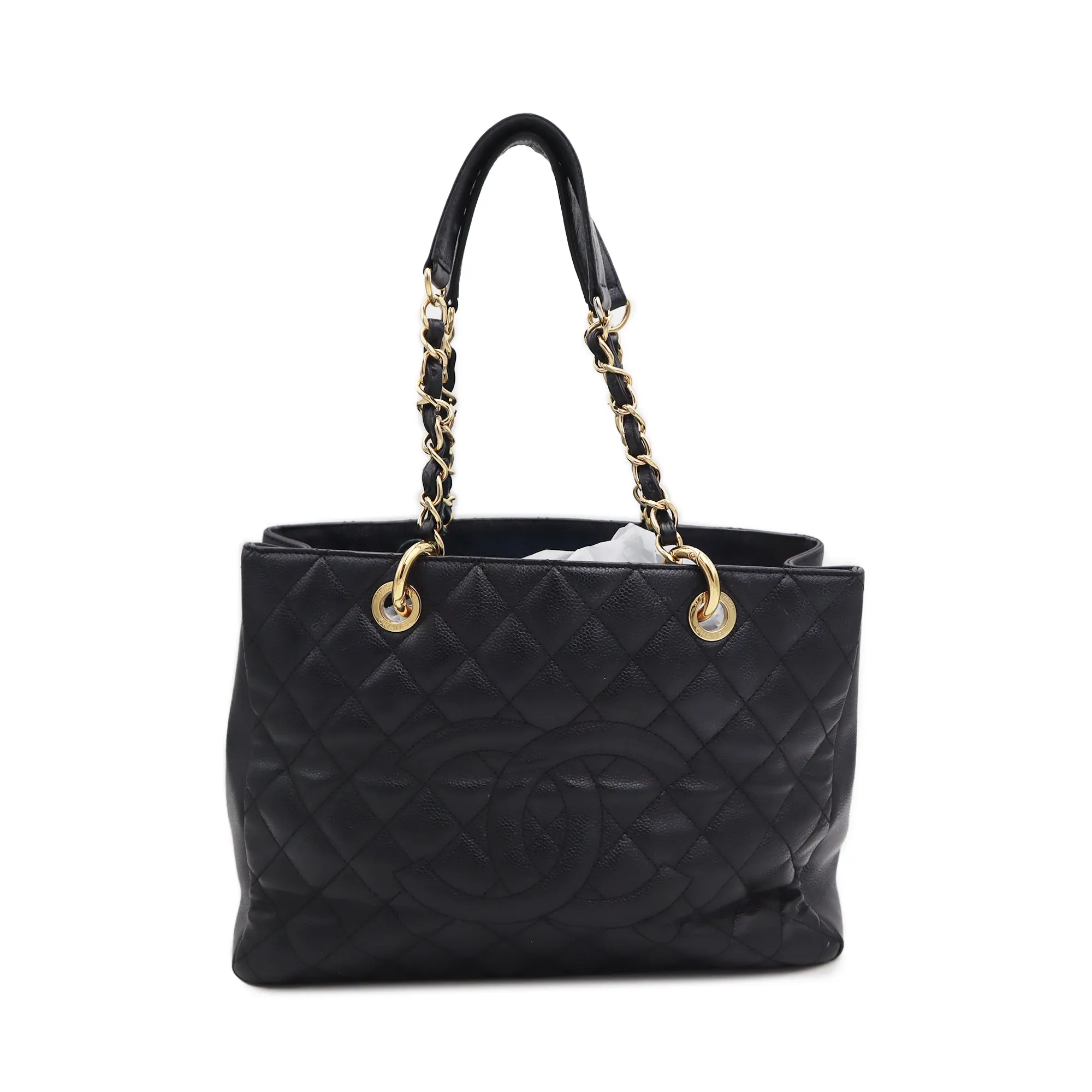 Chanel Quilted Caviarskin Grand Shopping Tote Bag