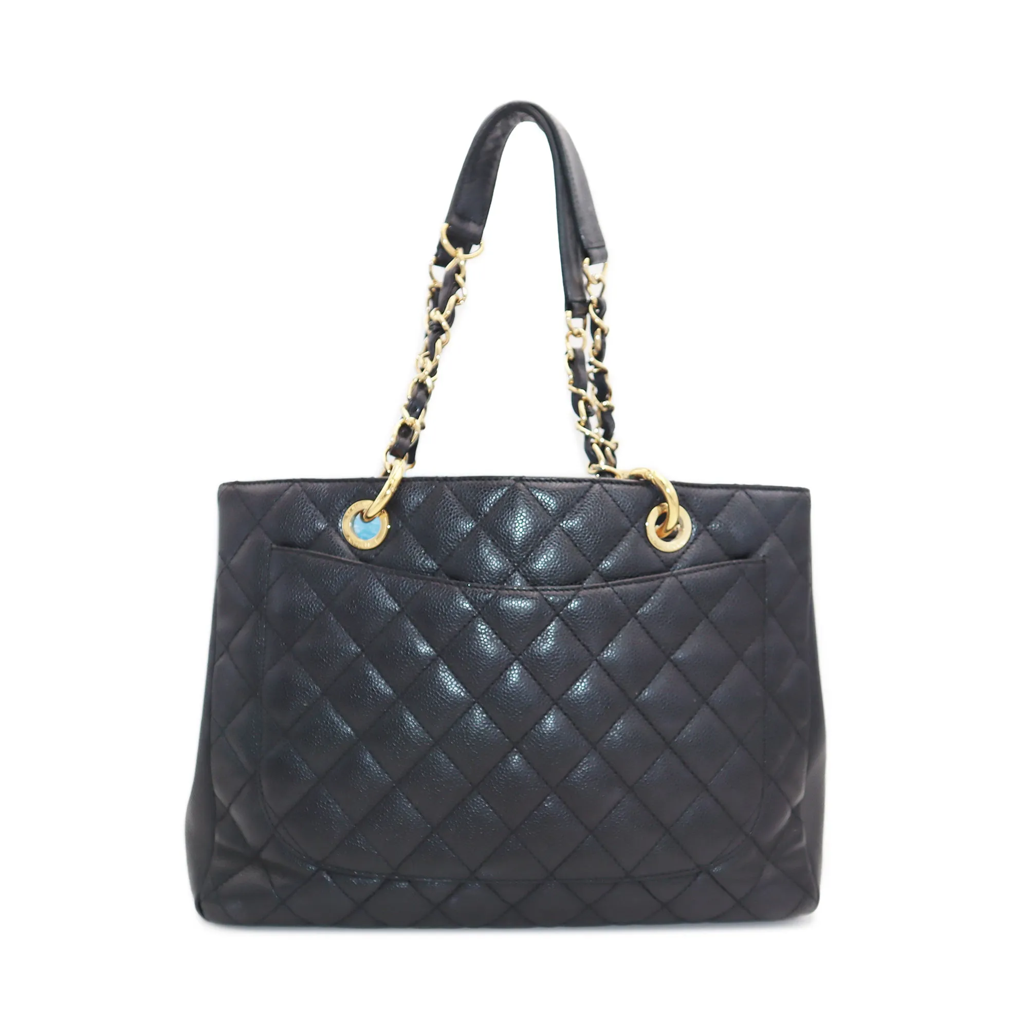 Chanel Quilted Caviarskin Grand Shopping Tote Bag