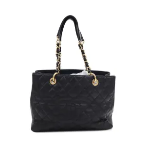 Chanel Quilted Caviarskin Grand Shopping Tote Bag