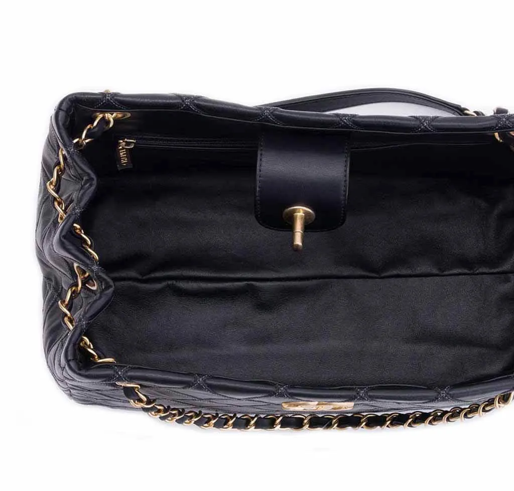 Chanel Sac Accordion Bag Black