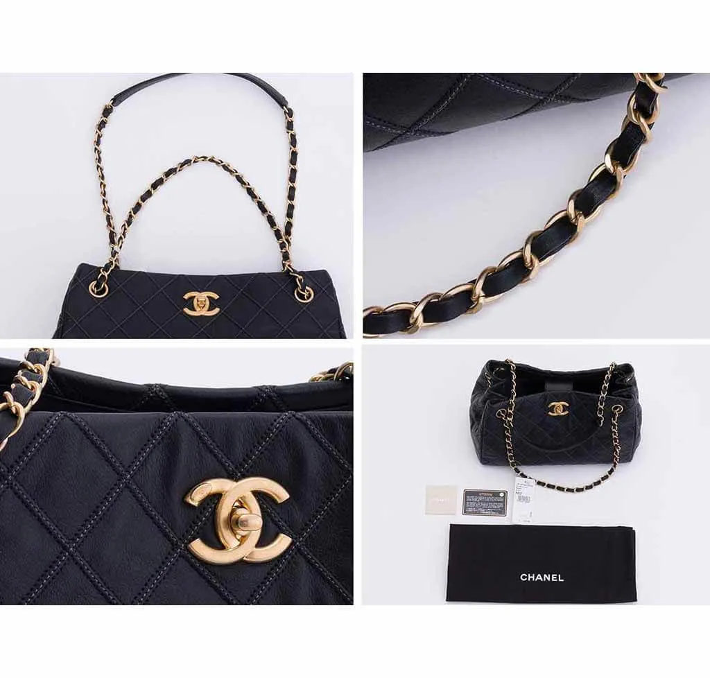Chanel Sac Accordion Bag Black