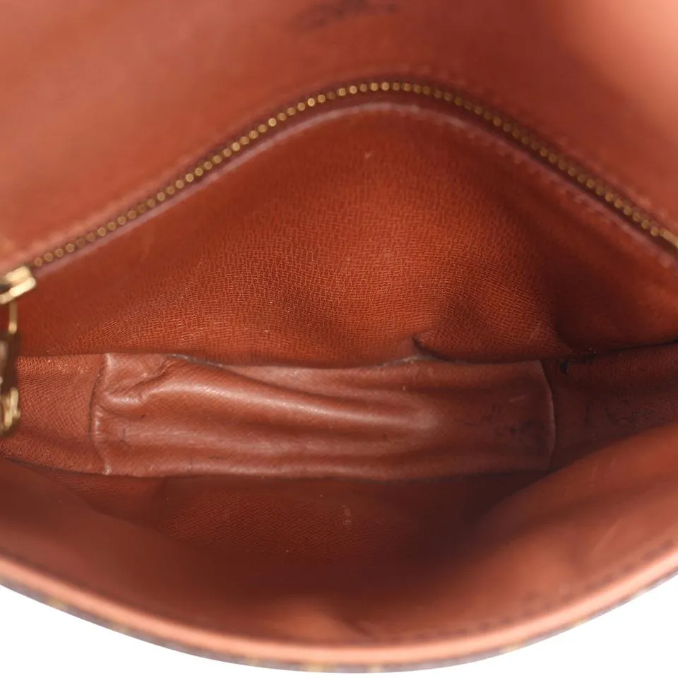 Chantilly Pm Brown Monogram Canvas Leather