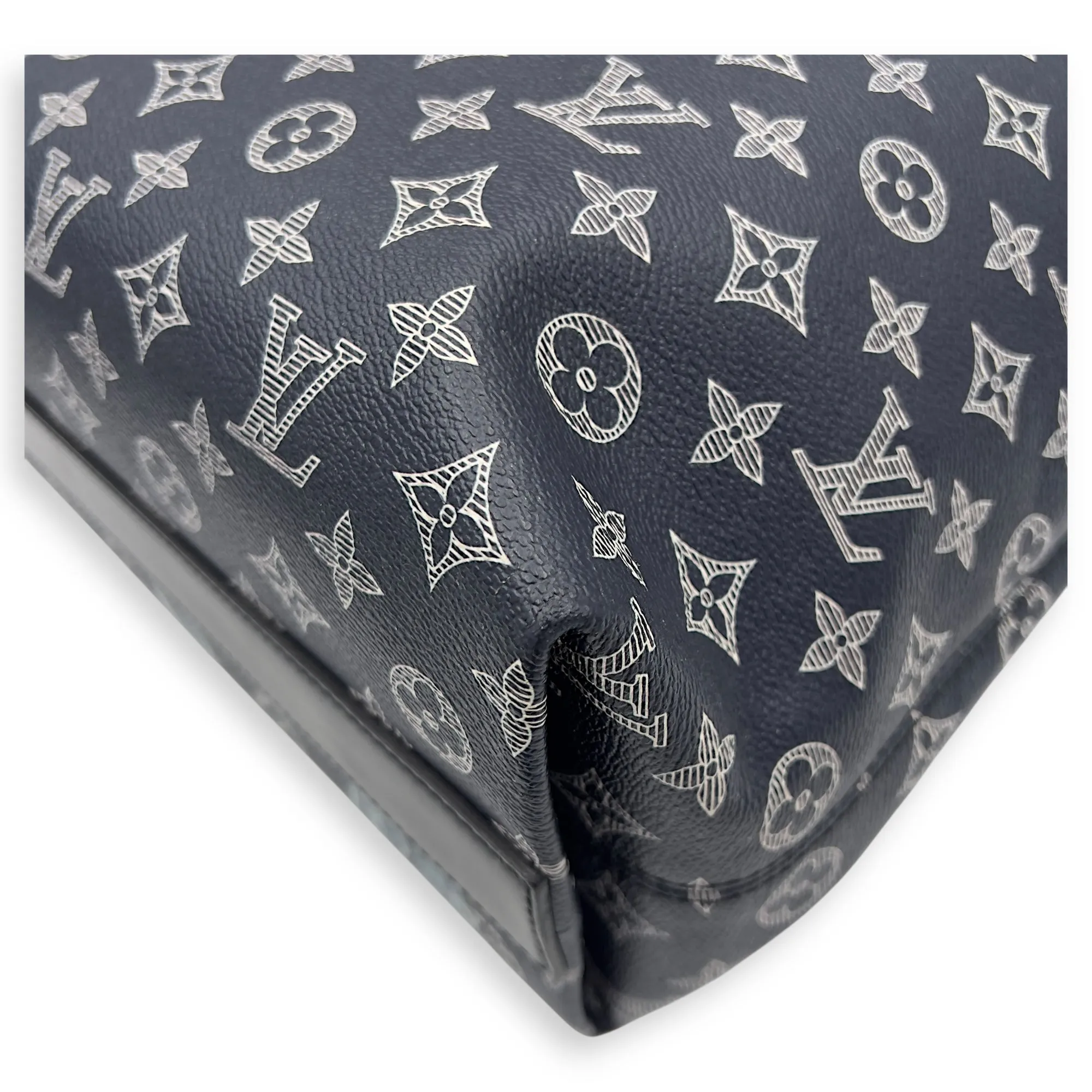 Chapman Brothers Tote Bag Blue in Coated Canvas, Silver hardware