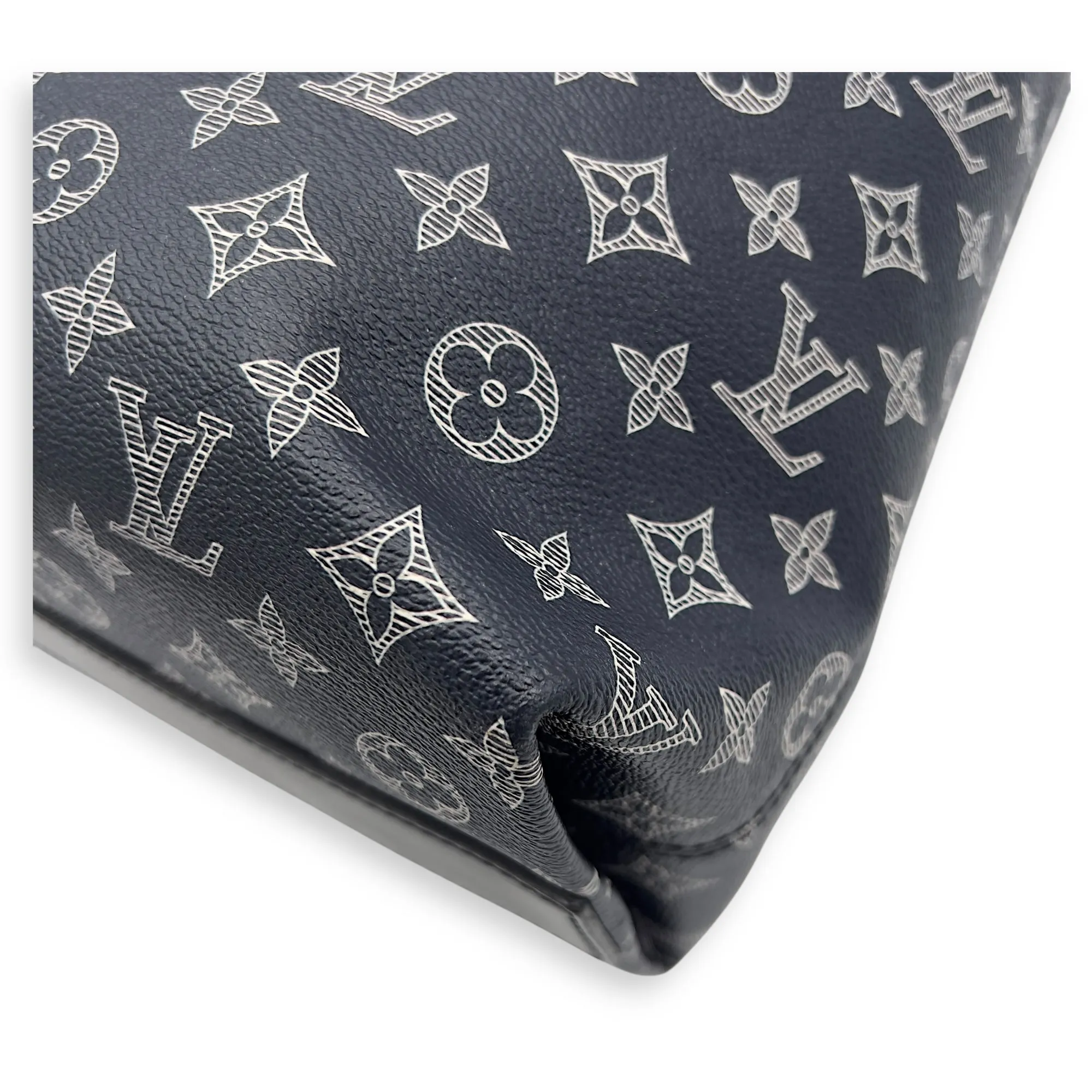 Chapman Brothers Tote Bag Blue in Coated Canvas, Silver hardware