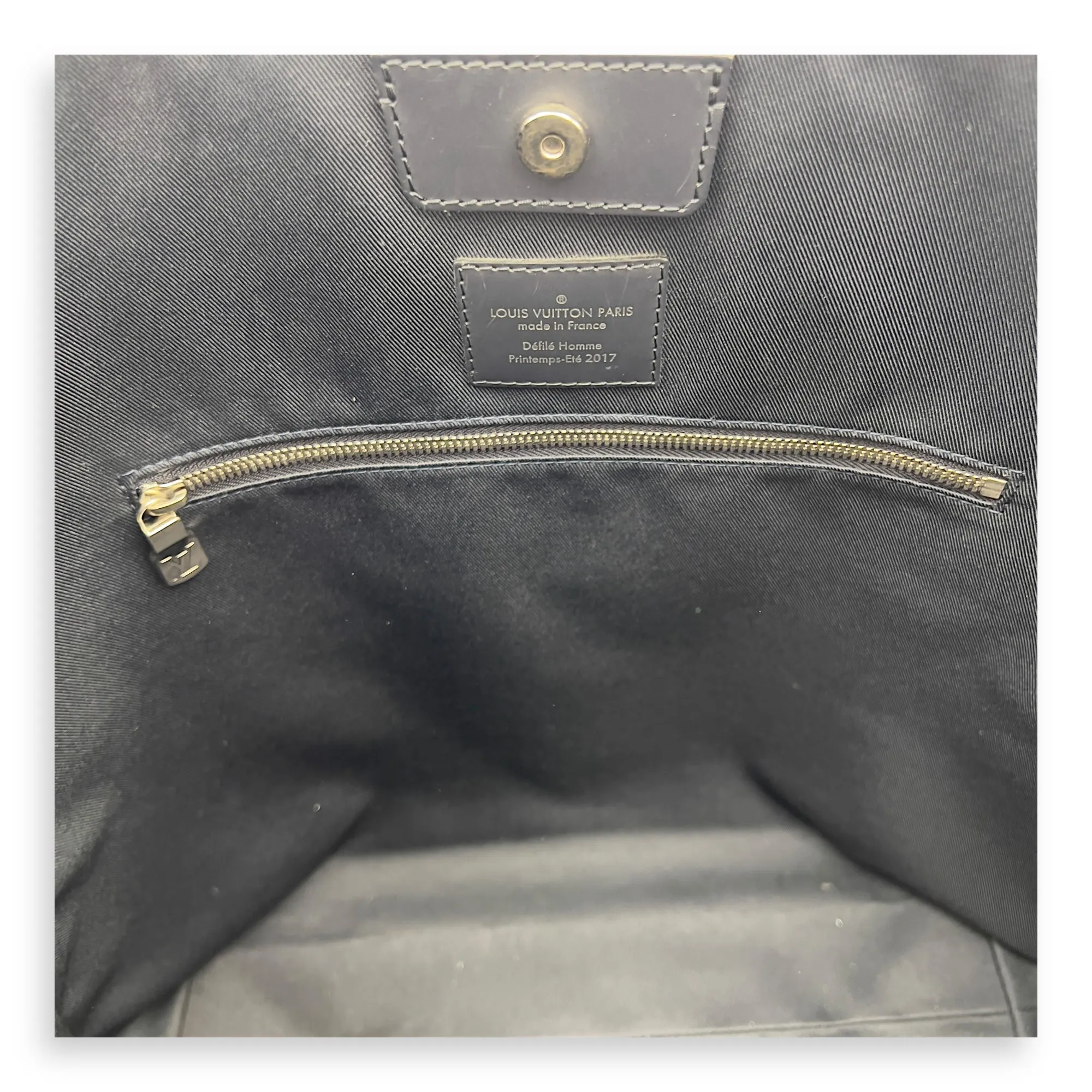 Chapman Brothers Tote Bag Blue in Coated Canvas, Silver hardware