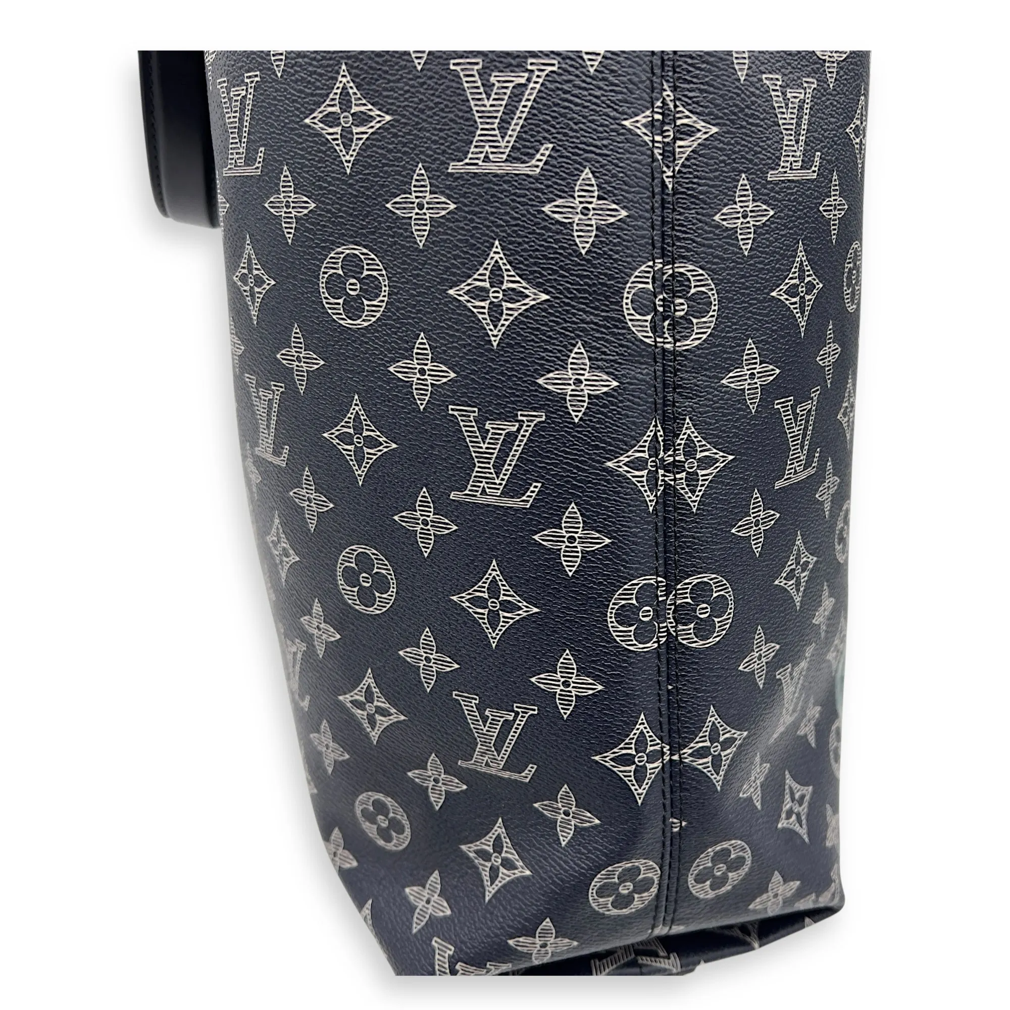 Chapman Brothers Tote Bag Blue in Coated Canvas, Silver hardware