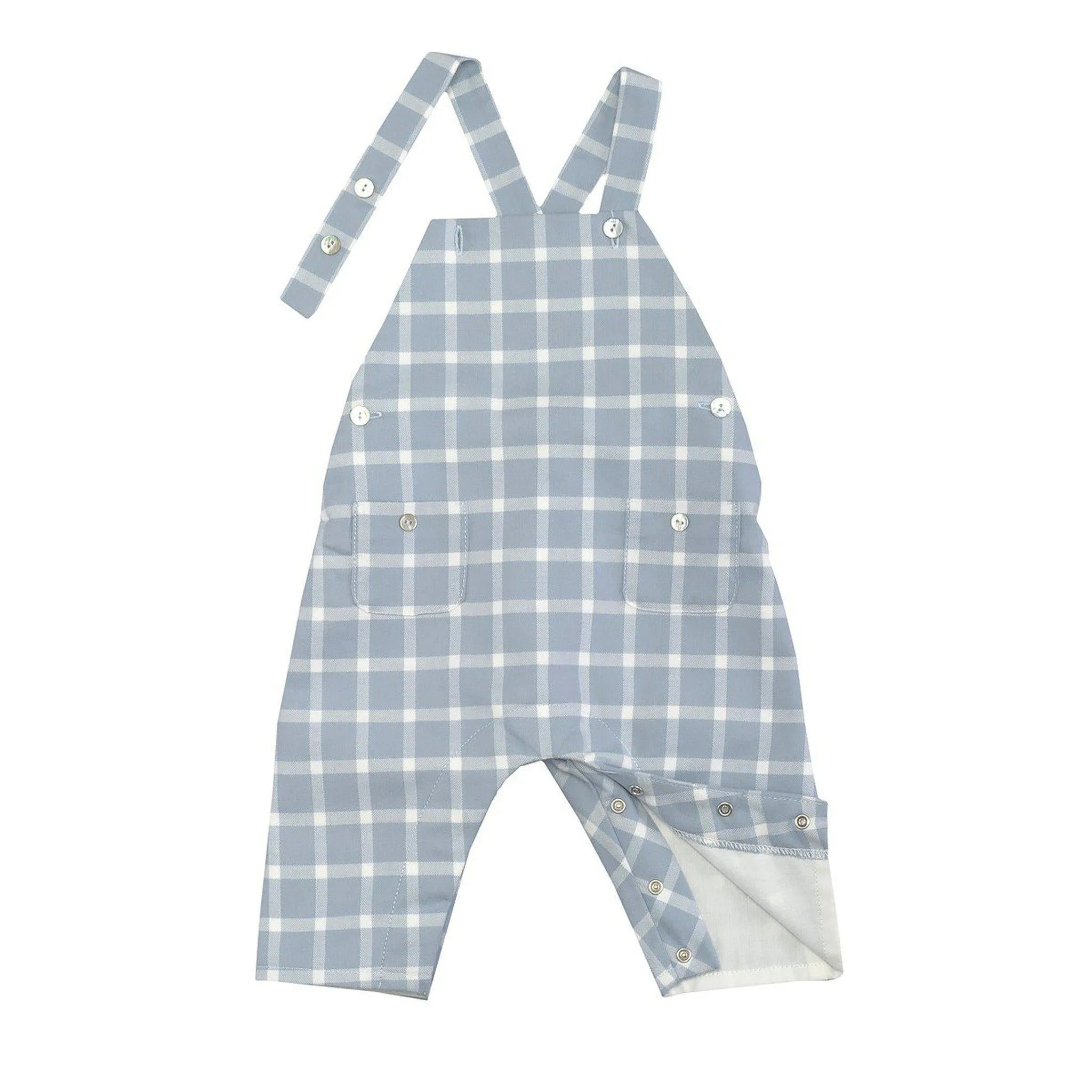 Checkered Dungarees With Pockets