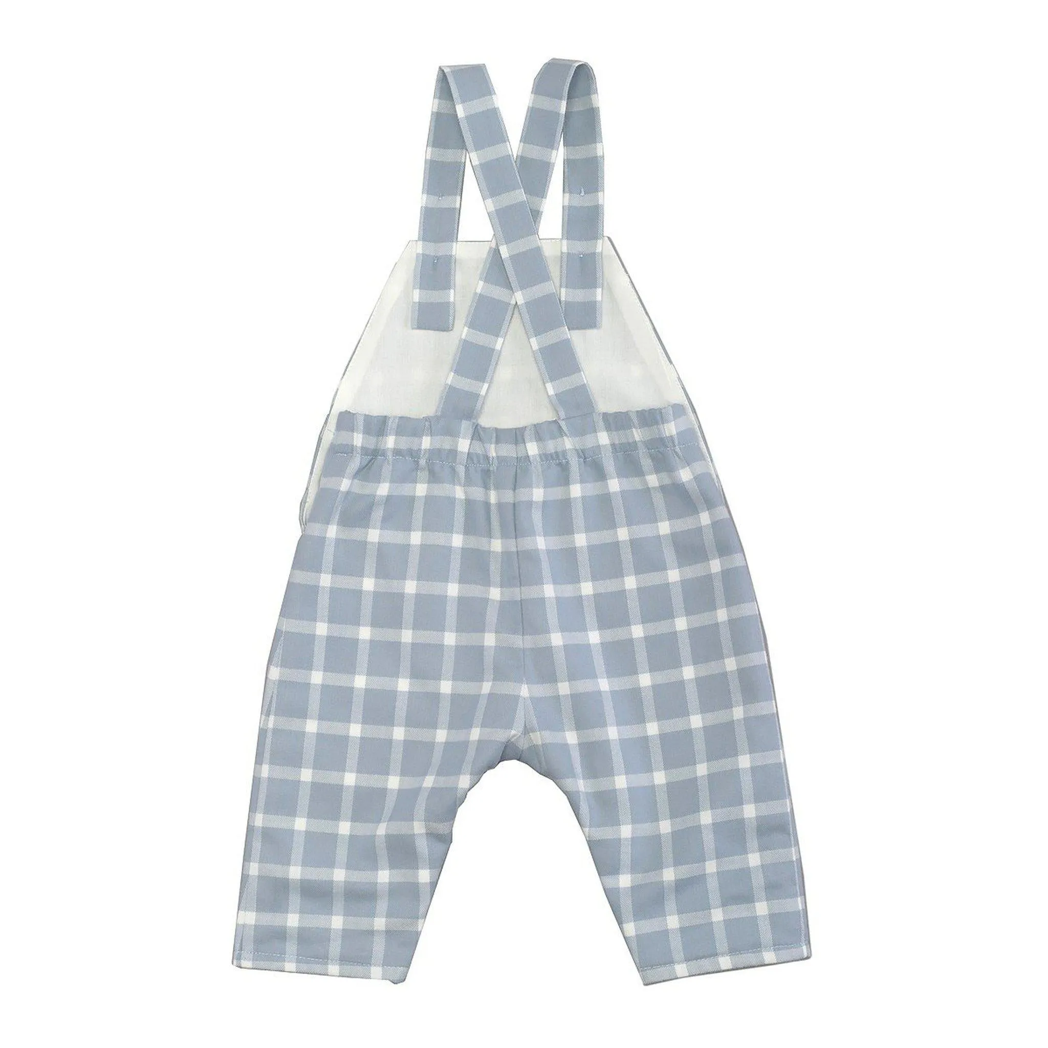 Checkered Dungarees With Pockets