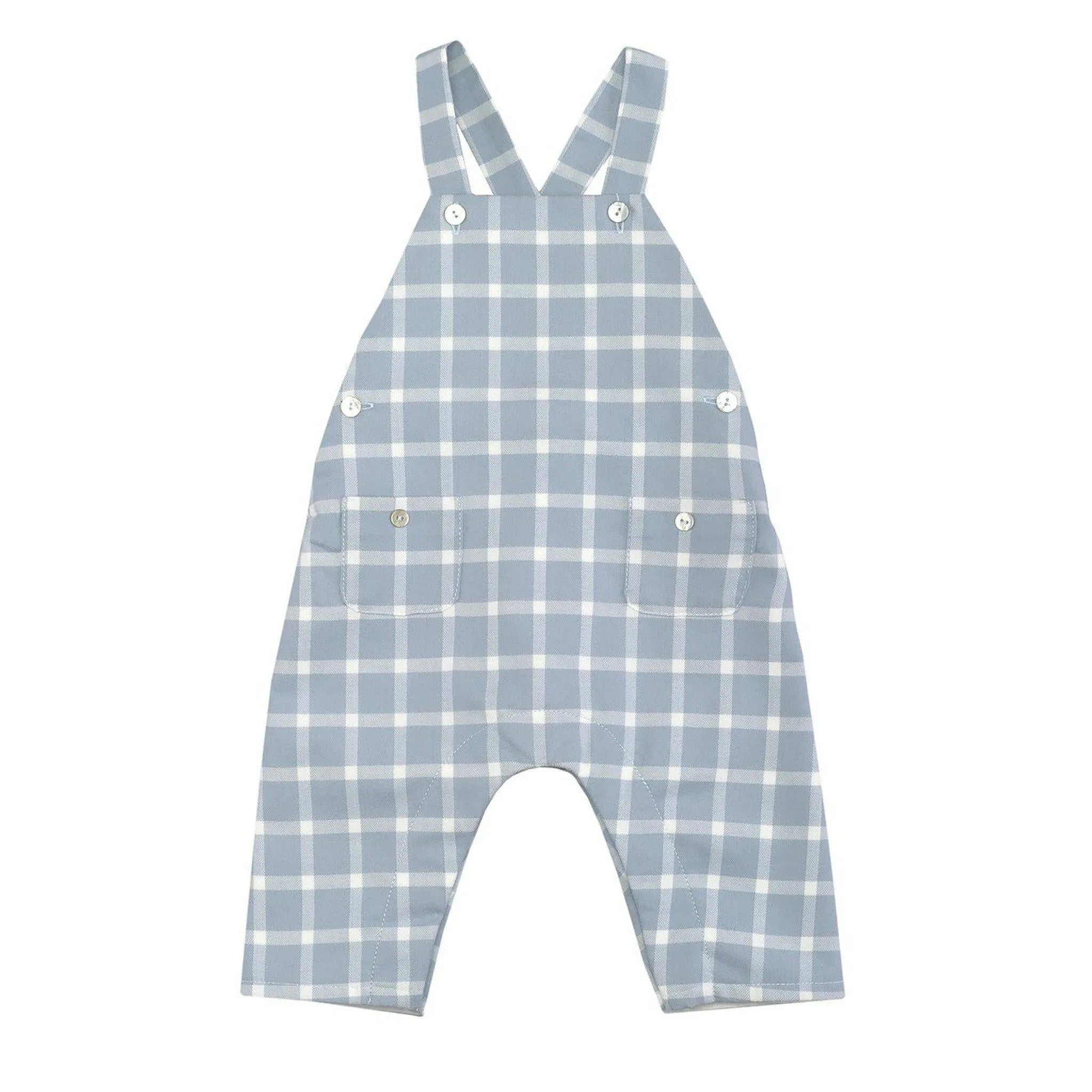 Checkered Dungarees With Pockets