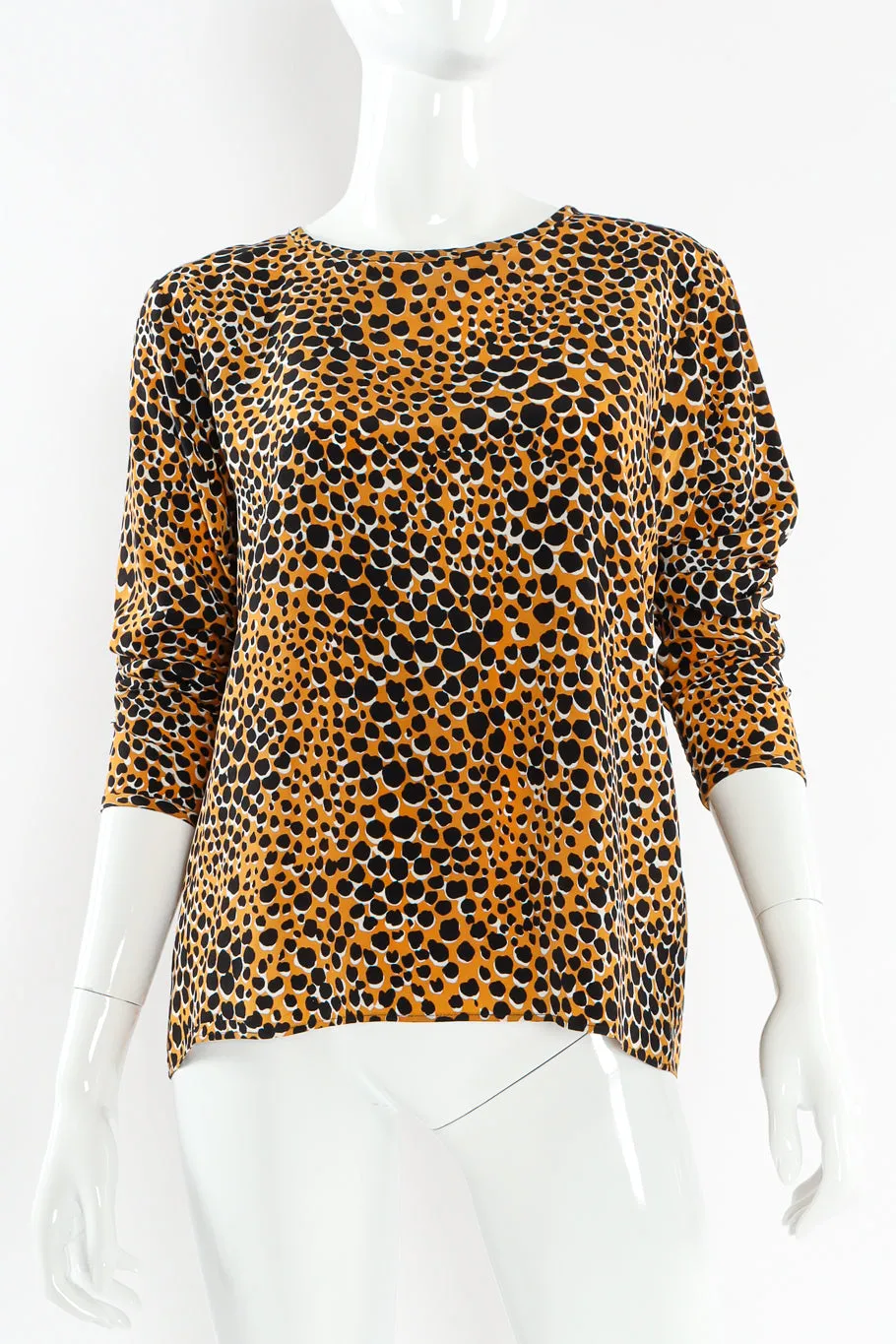 Cheetah Print Silk Top