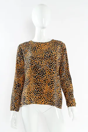 Cheetah Print Silk Top