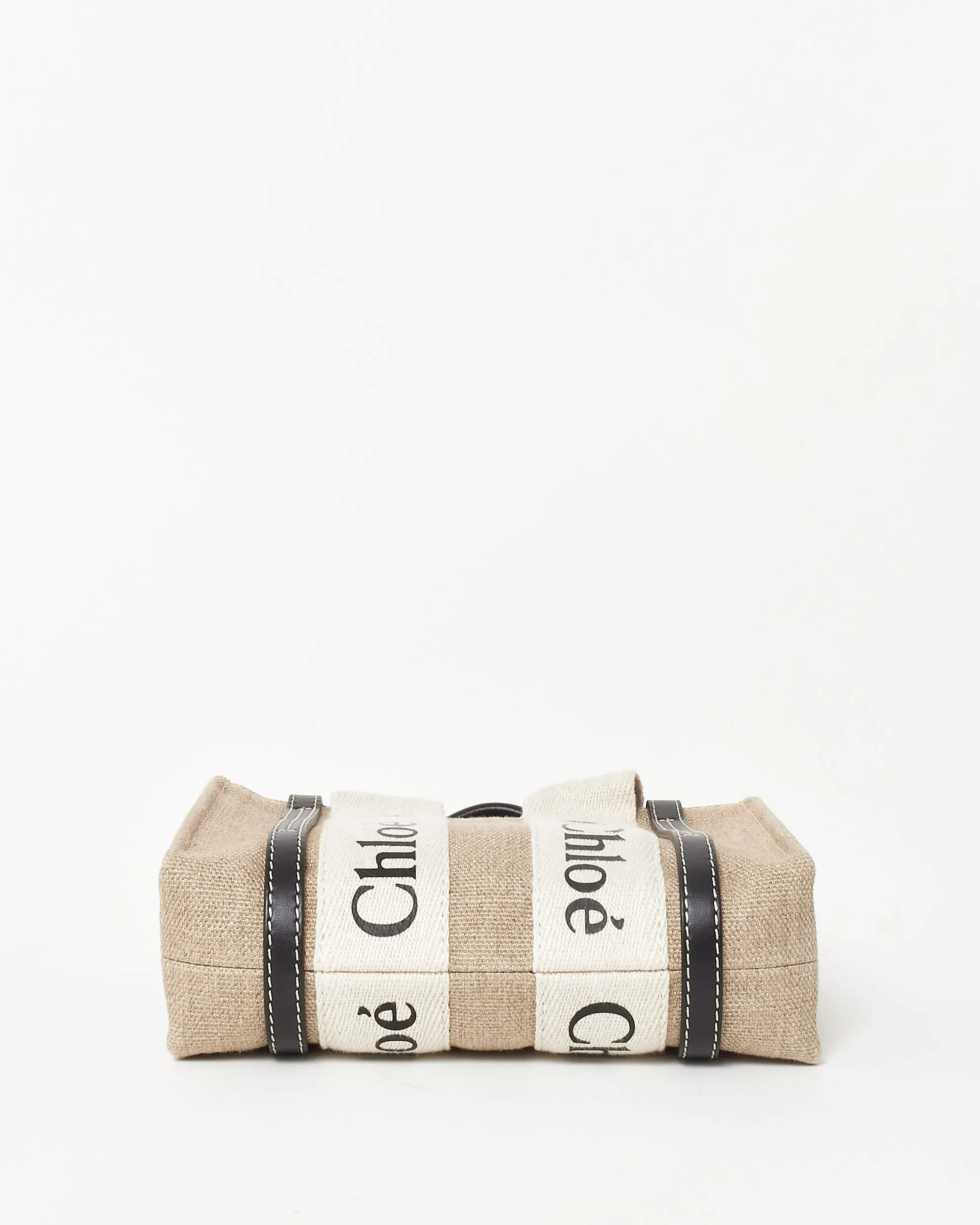 Chloé Canvas Mini Woody Crossbody Tote Bag