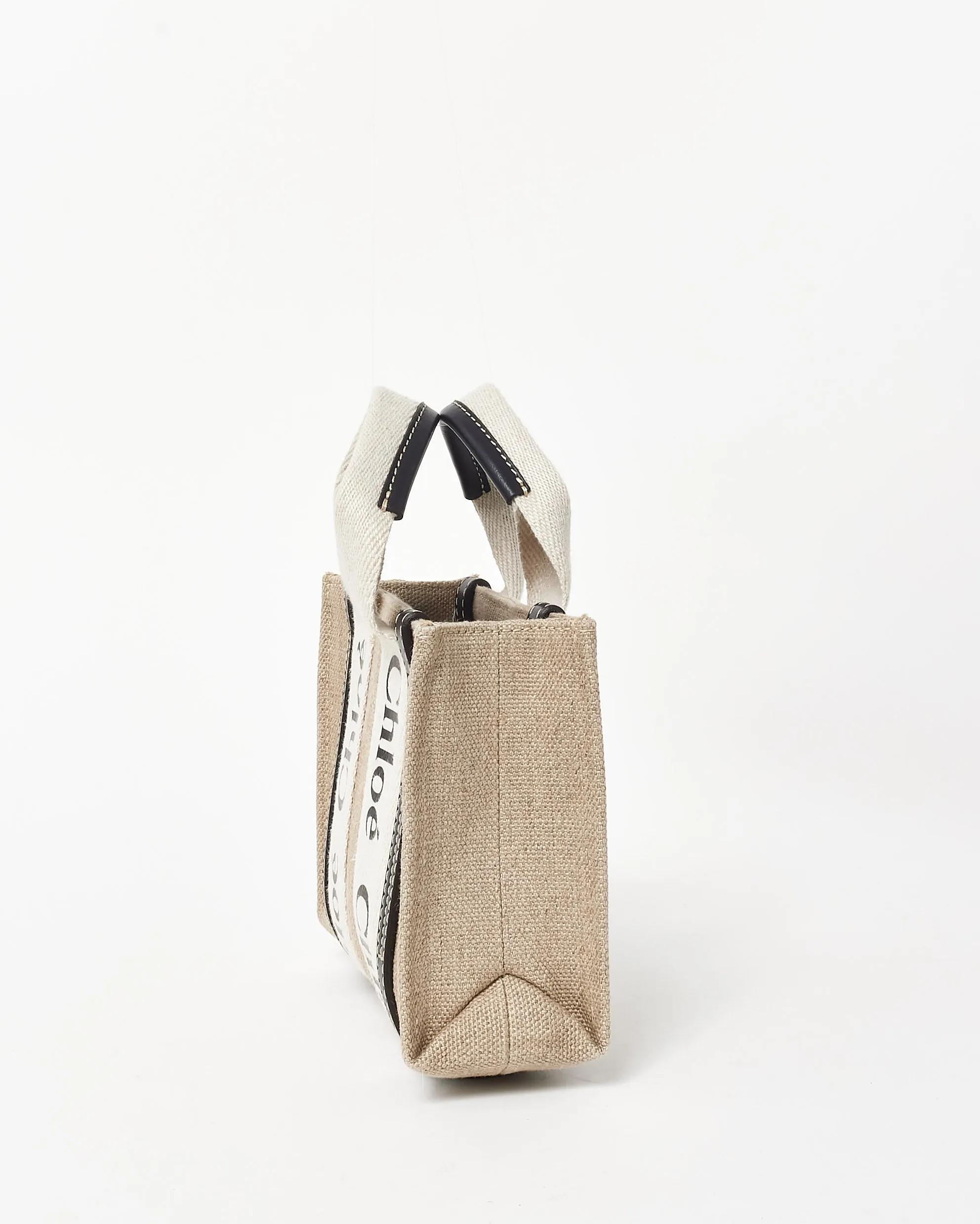 Chloé Canvas Mini Woody Crossbody Tote Bag