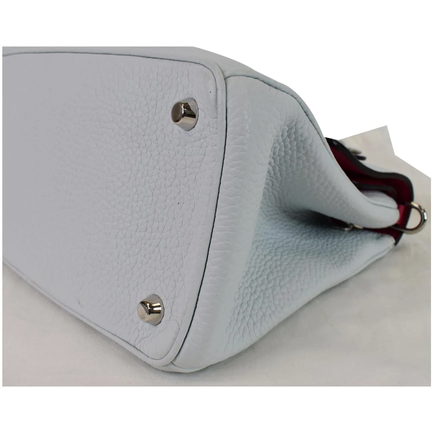 CHRISTIAN DIOR Be Dior Small Leather Flap Shoulder Bag Grey
