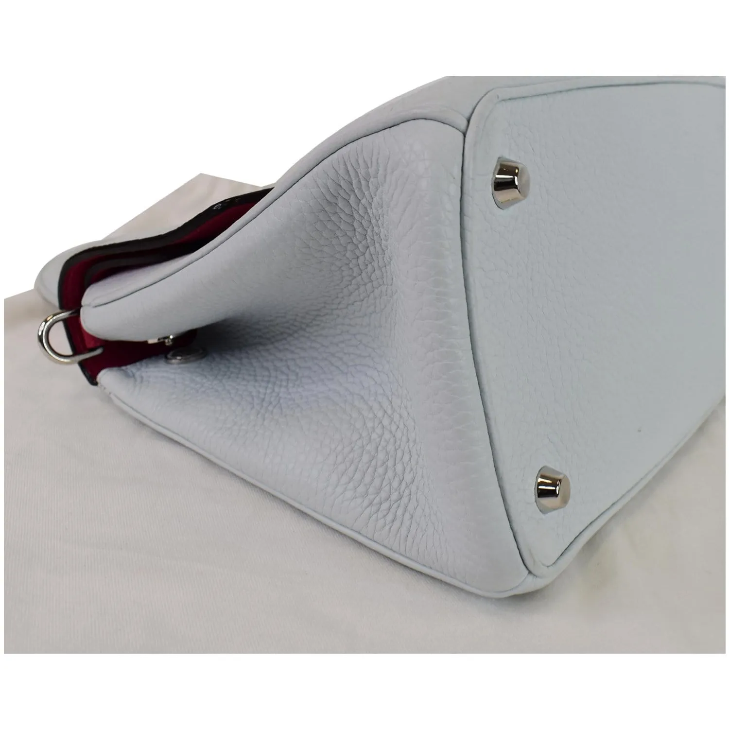 CHRISTIAN DIOR Be Dior Small Leather Flap Shoulder Bag Grey