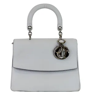 CHRISTIAN DIOR Be Dior Small Leather Flap Shoulder Bag Grey