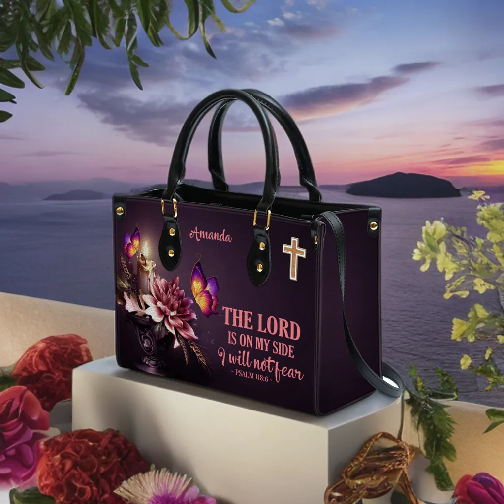 Christianart Designer Handbags, The Lord Is On My Side I Will Not Fear Psalm 118:6, Personalized Gifts, Gifts for Women.
