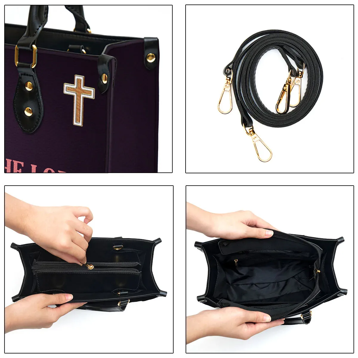 Christianart Designer Handbags, The Lord Is On My Side I Will Not Fear Psalm 118:6, Personalized Gifts, Gifts for Women.