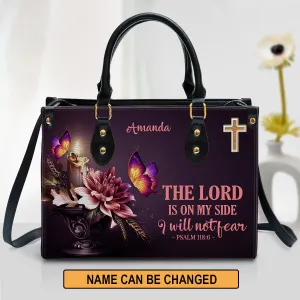 Christianart Designer Handbags, The Lord Is On My Side I Will Not Fear Psalm 118:6, Personalized Gifts, Gifts for Women.