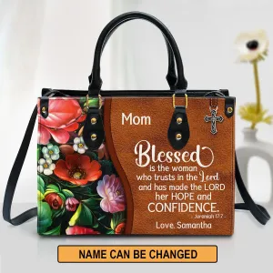 Christianart Handbag, Blessed Is The Woman Who Trusts In The Lord, Personalized Gifts, Gifts for Women.